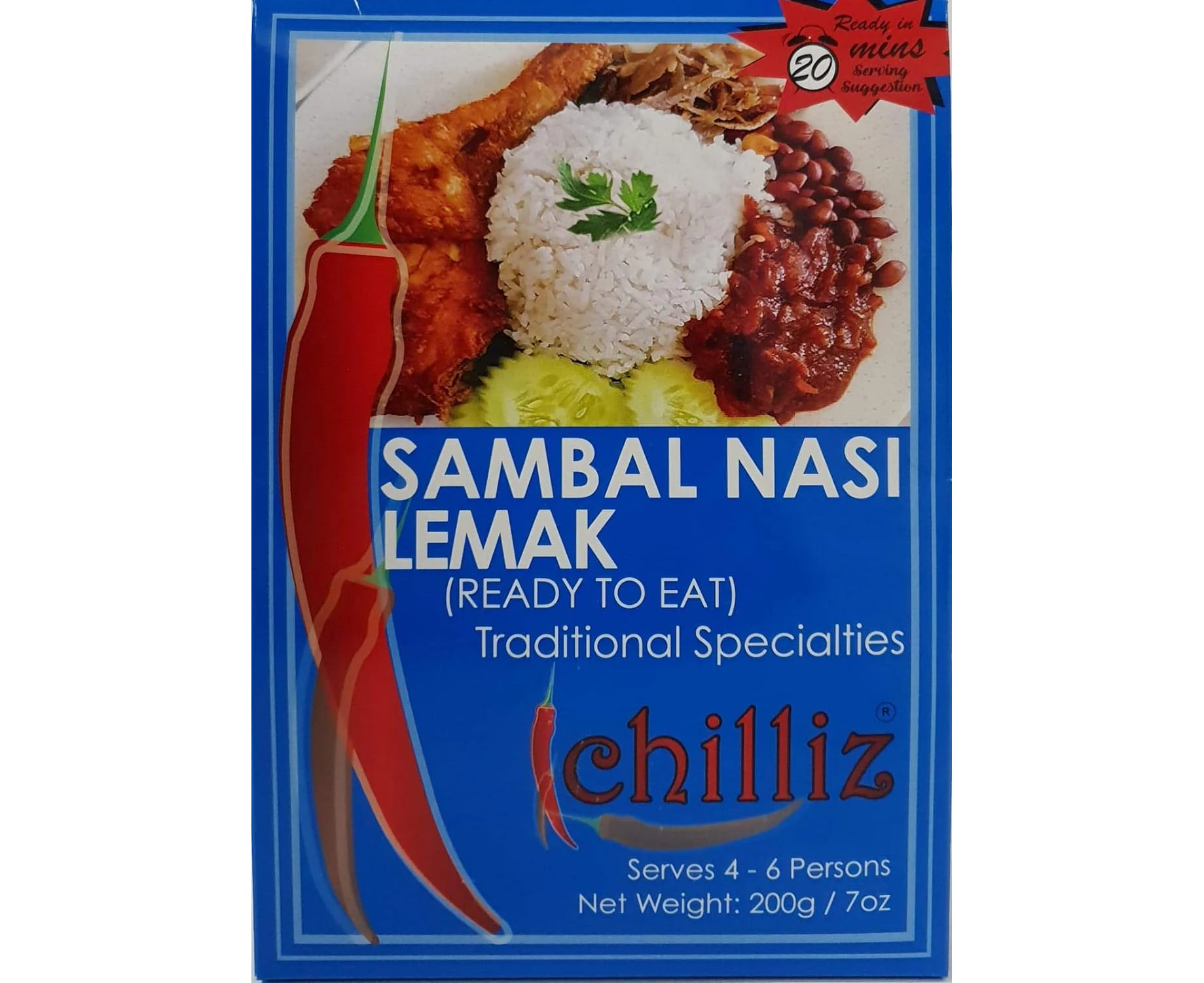 Chilliz Sambal Nasi Lemak Paste 200 g, 200 g, Sambal Nasi Lemak