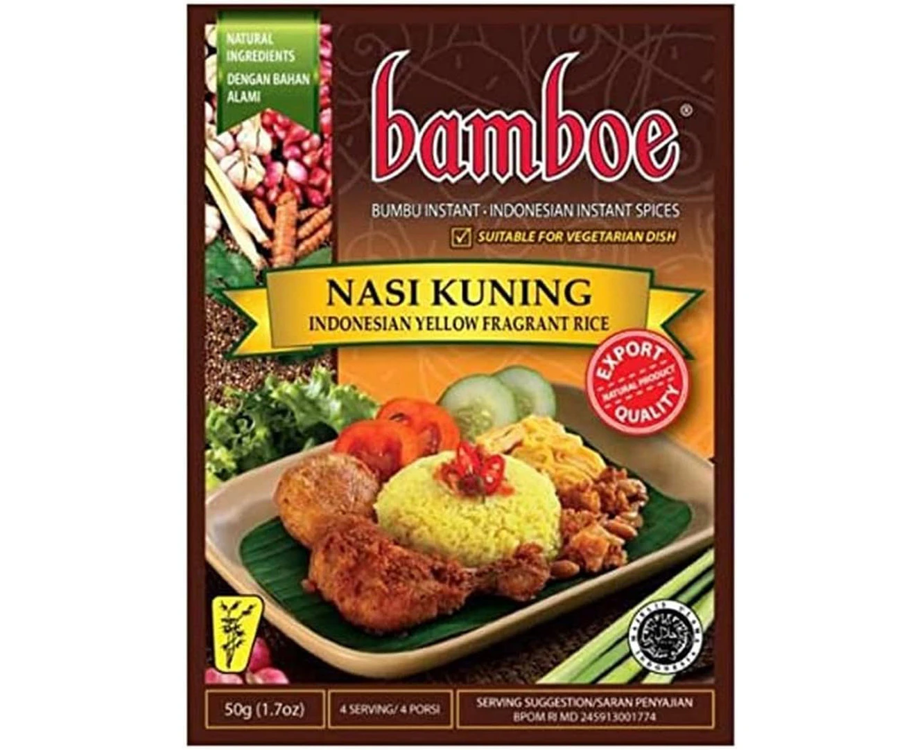 Bamboe Instant Nasi Kuning Spice Mix 50 g