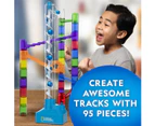 National Geographic Marble Run with Motorized Elevator - 95-Piece Marble Maze Kit with Motorized Spiral Lift, 20 Marbles, Storage Bag & More, Perpetual Mot