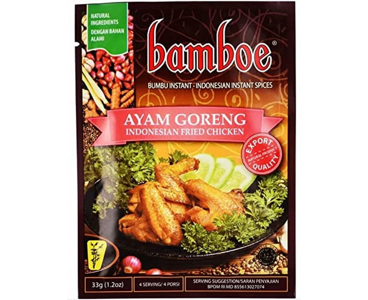 Bamboe Ayam Goreng Instant Indonesian Fried Chicken Spice Mix 33 g