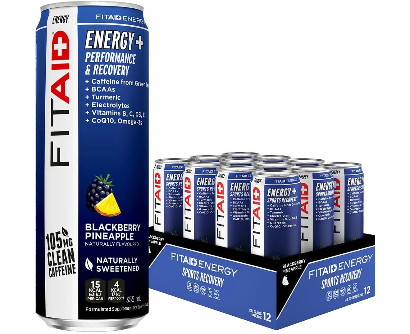 FITAID ENERGY BLACKBERRY PINEAPPLE - 12 PACK - AUS