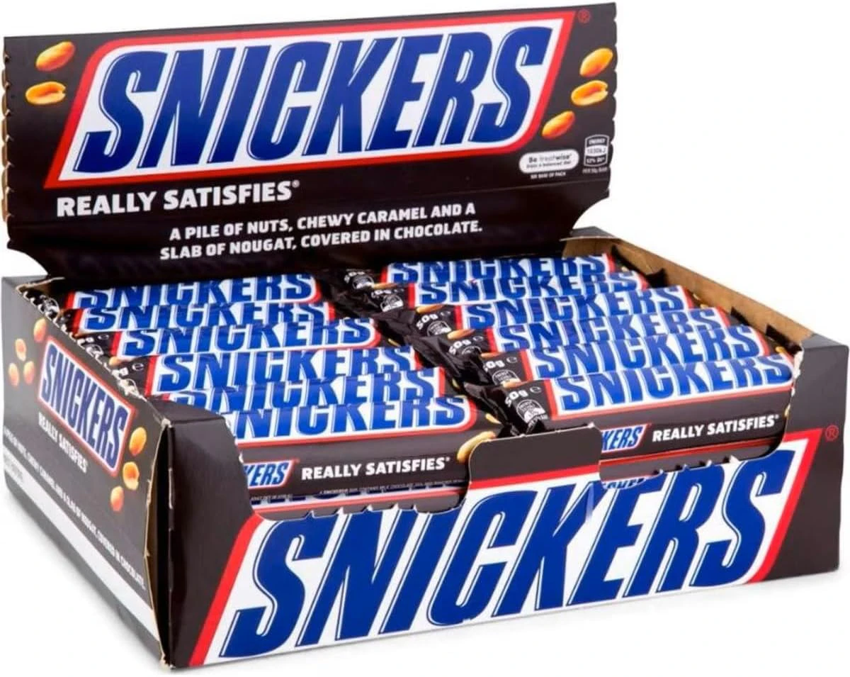 SNICKERS CHOCOLATE BAR 50 X 44G