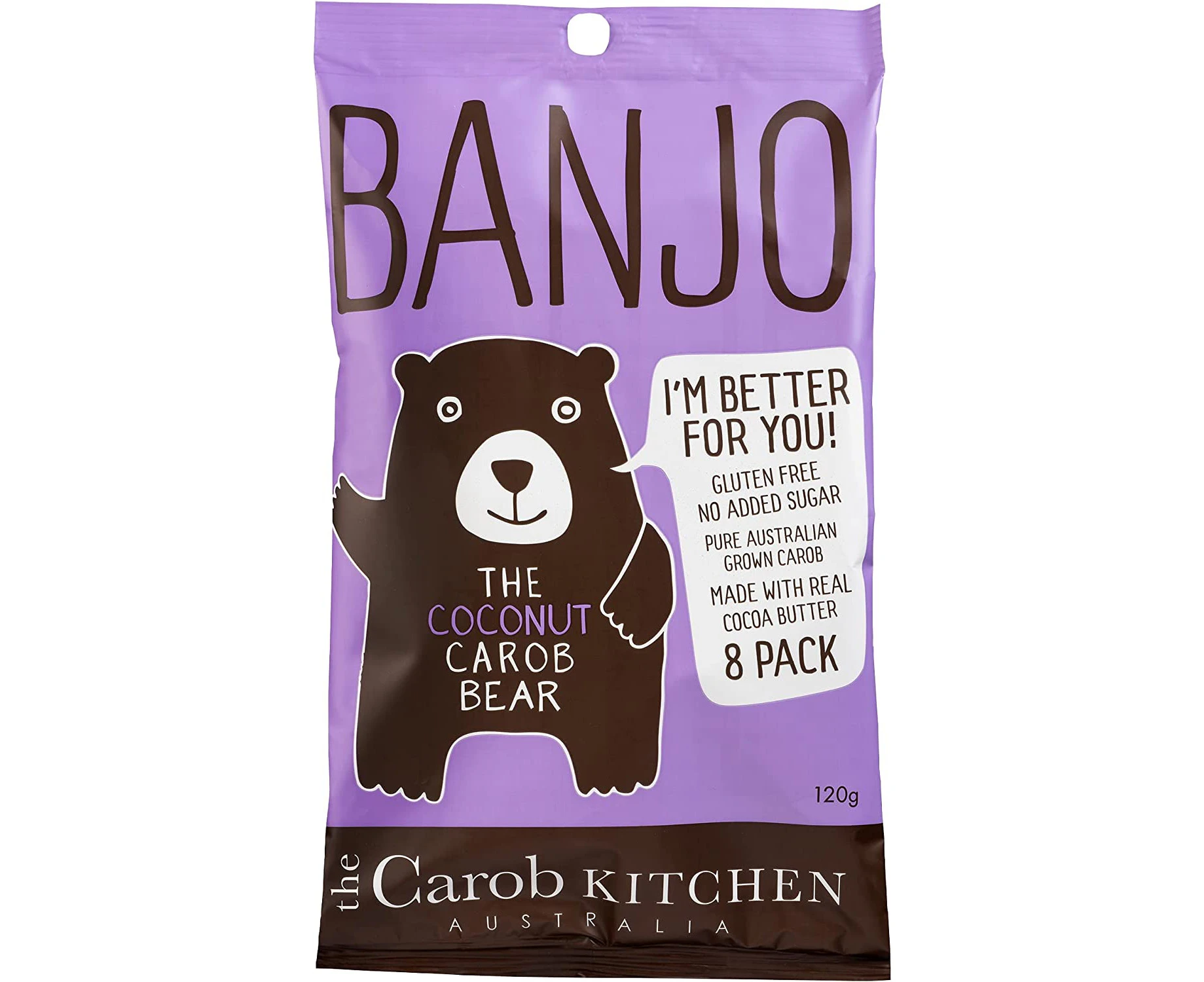 The Carob Kitchen Banjo Carob Bear Coconut 8 Bears