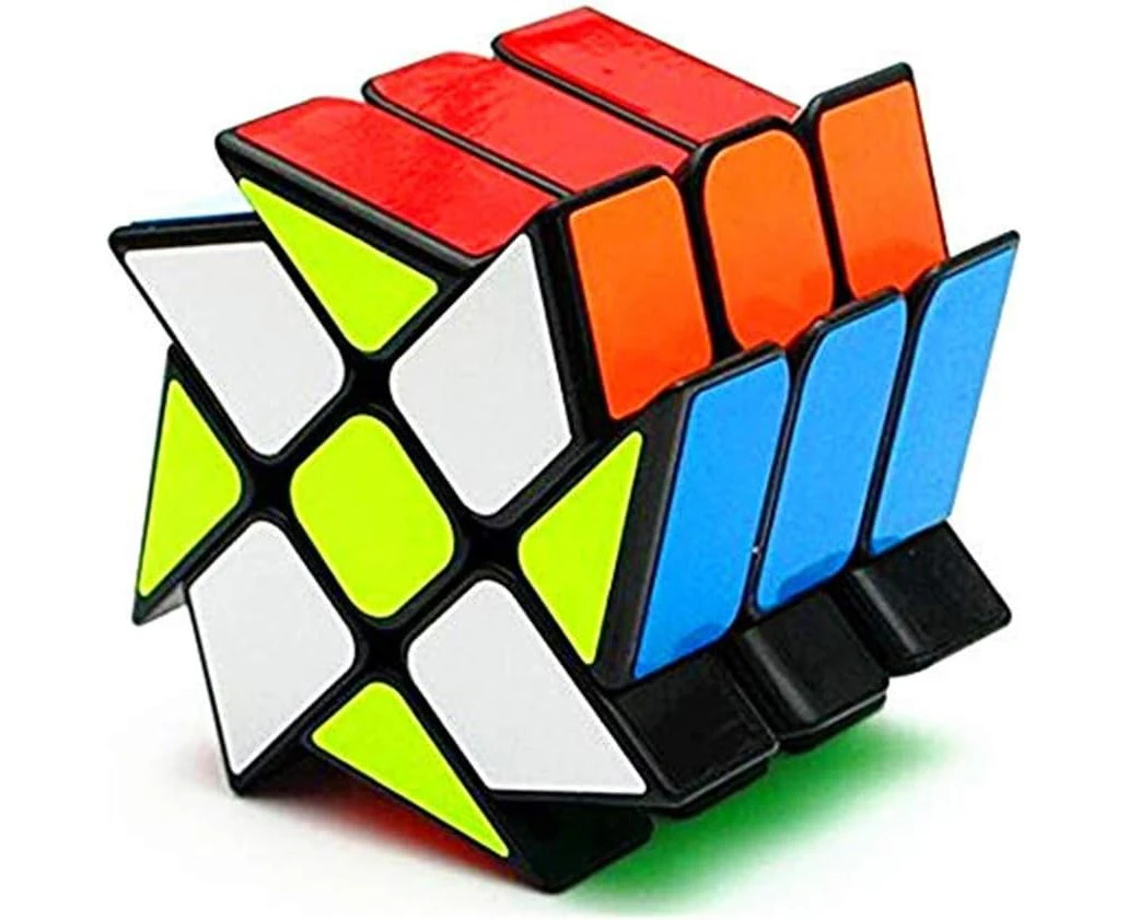 CuberSpeed YJ Windmill Magic Cube 3x3 Black YJ Wheel Fenghuolun 3x3x3 Speed Cube Puzzle