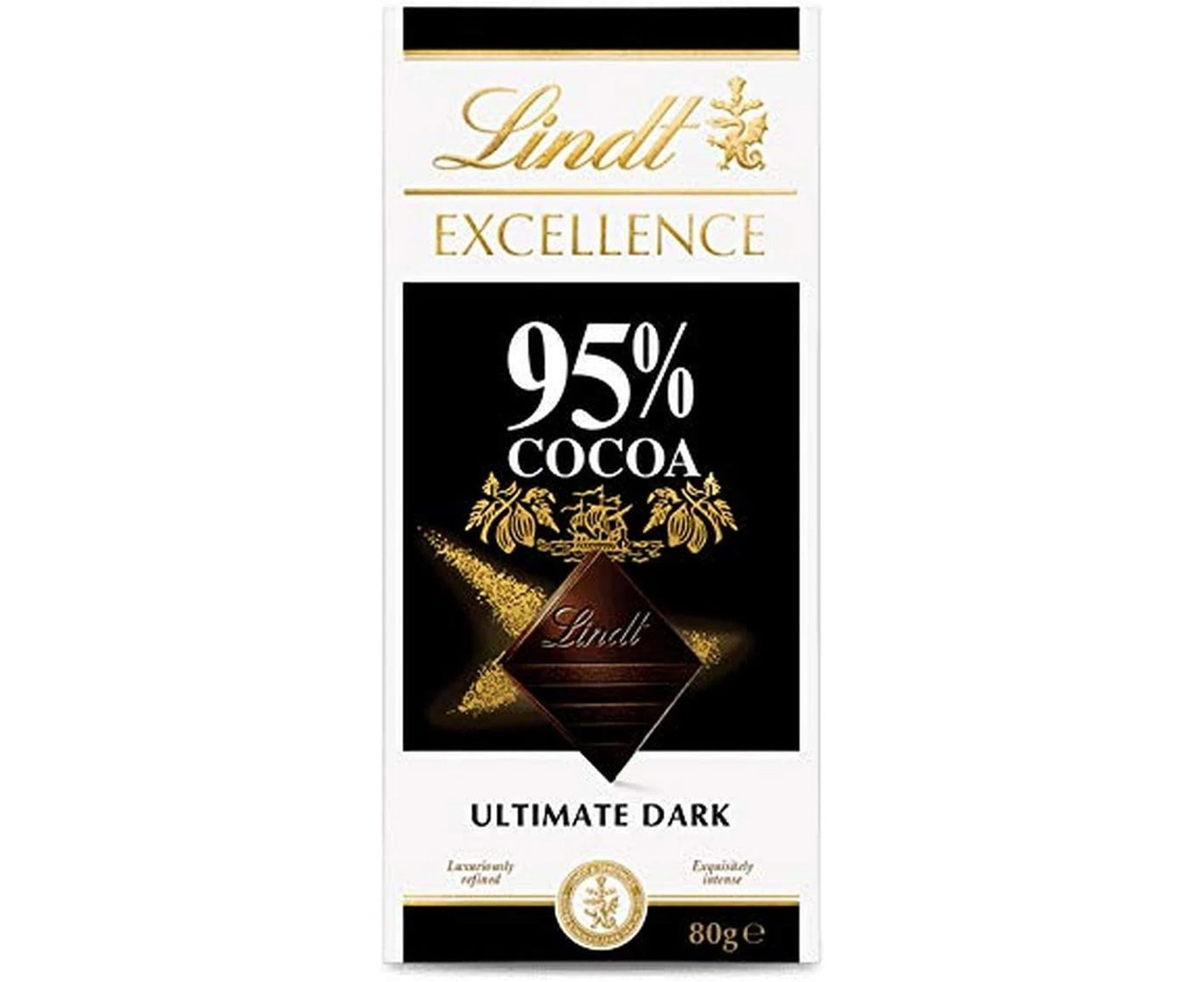 Lindt Excellence 95% Cocoa Dark Chocolate Block 80g