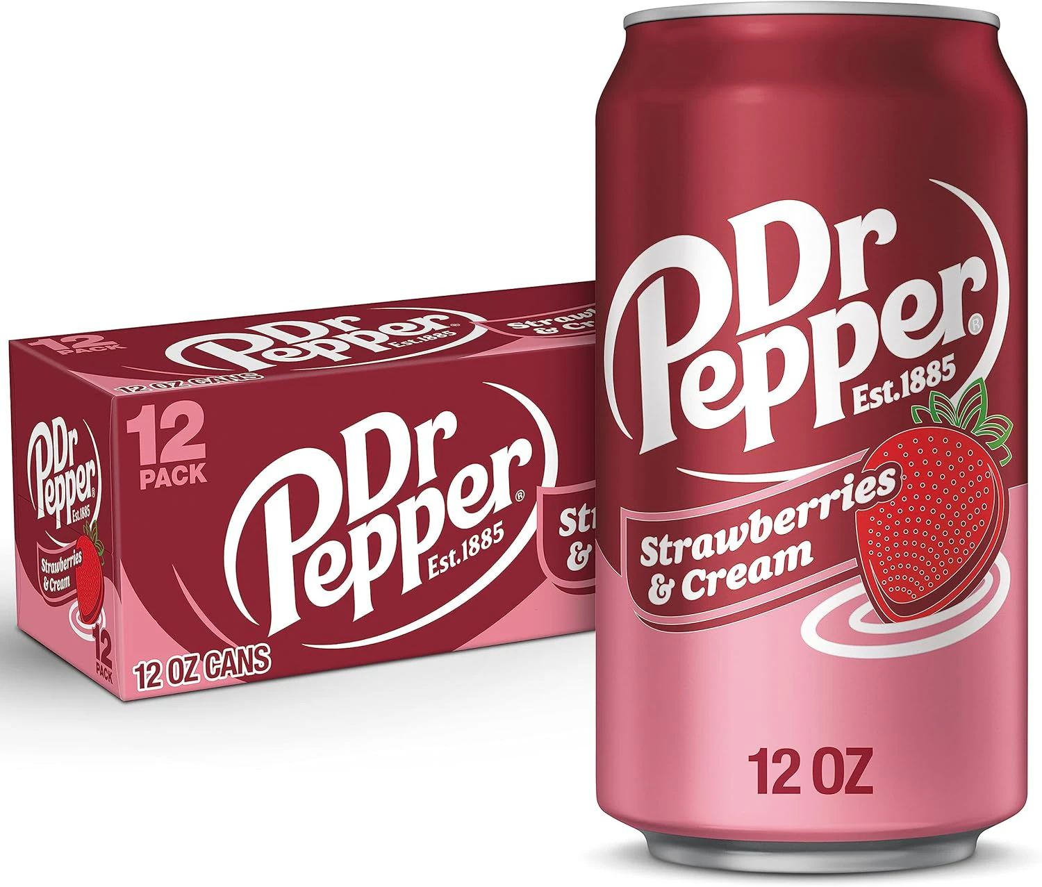 Dr Pepper Strawberries & Cream 355ml 12 Pack