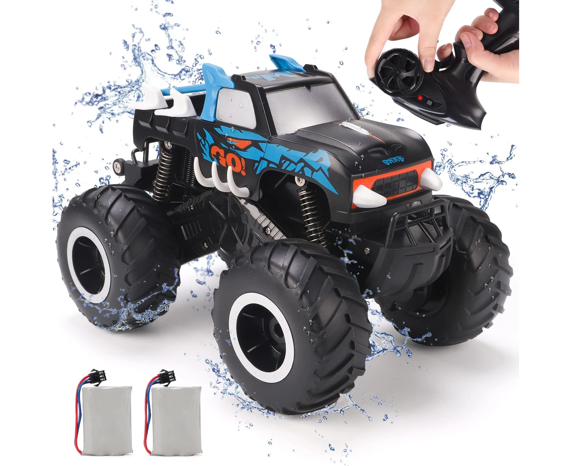 KaeKid RC Off Road Car Toys for 6-12 Year Old Boys, 360° Rotating RC Stunt Car, 2.4 GHz Amphibious Remote Control Car, 1:16 Scale High Speed RC Monster Tru