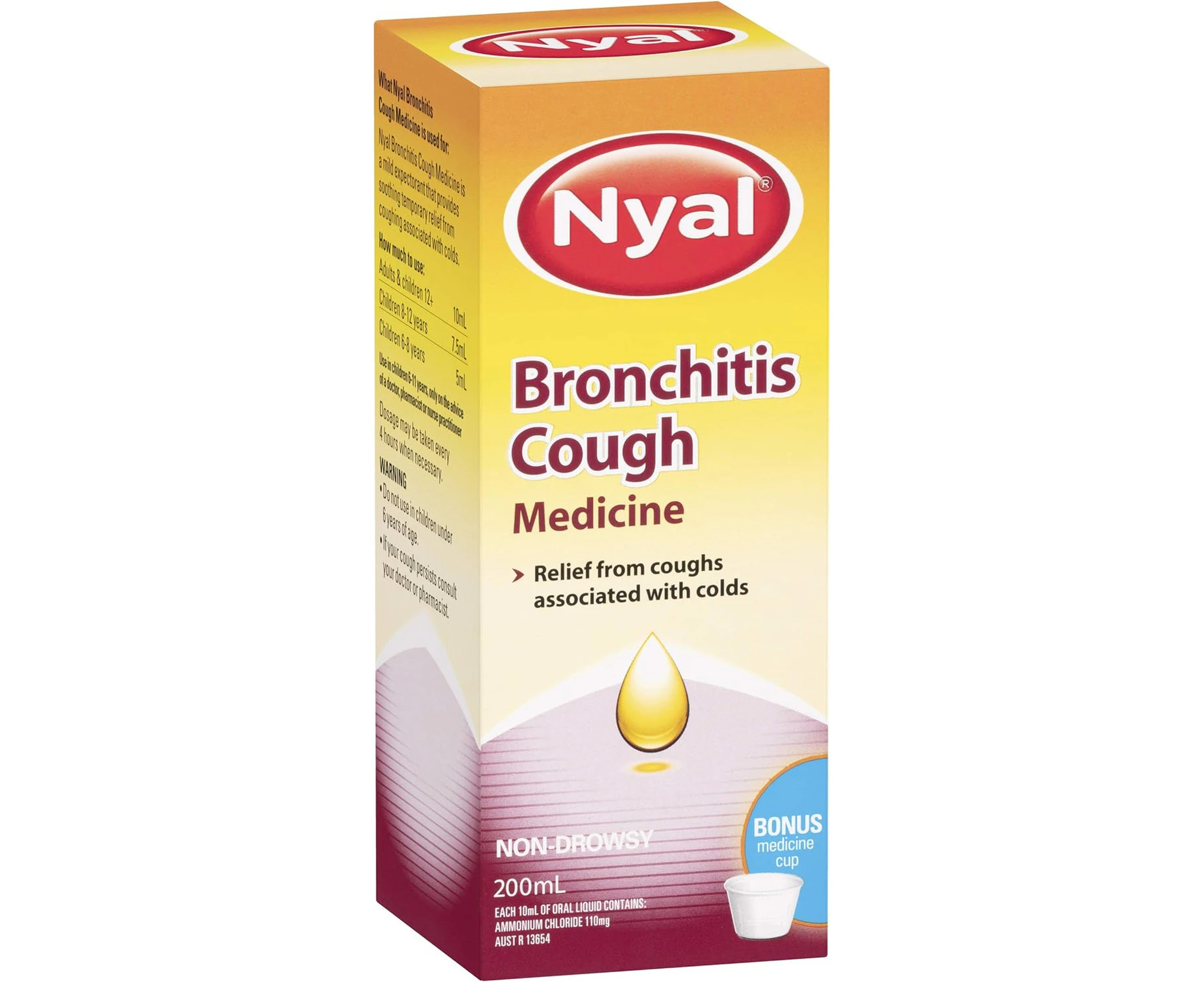 Nyal Nyal Bronchitis Cough 200Ml Srt, 200 milliliters