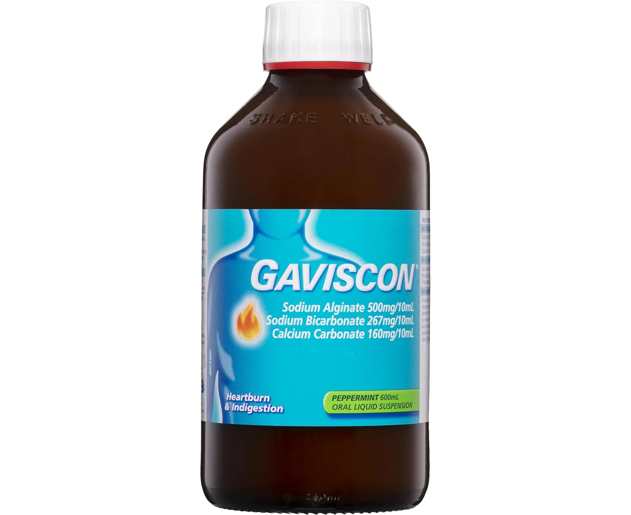 Gaviscon Core Liquid Heartburn and Indigestion Relief, Peppermint, 600ml