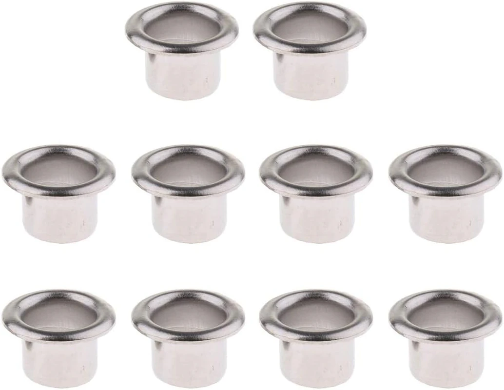 Durable 10pcs Grommet Drum Air Vents Silver For Drummer 10 pieces 8mm