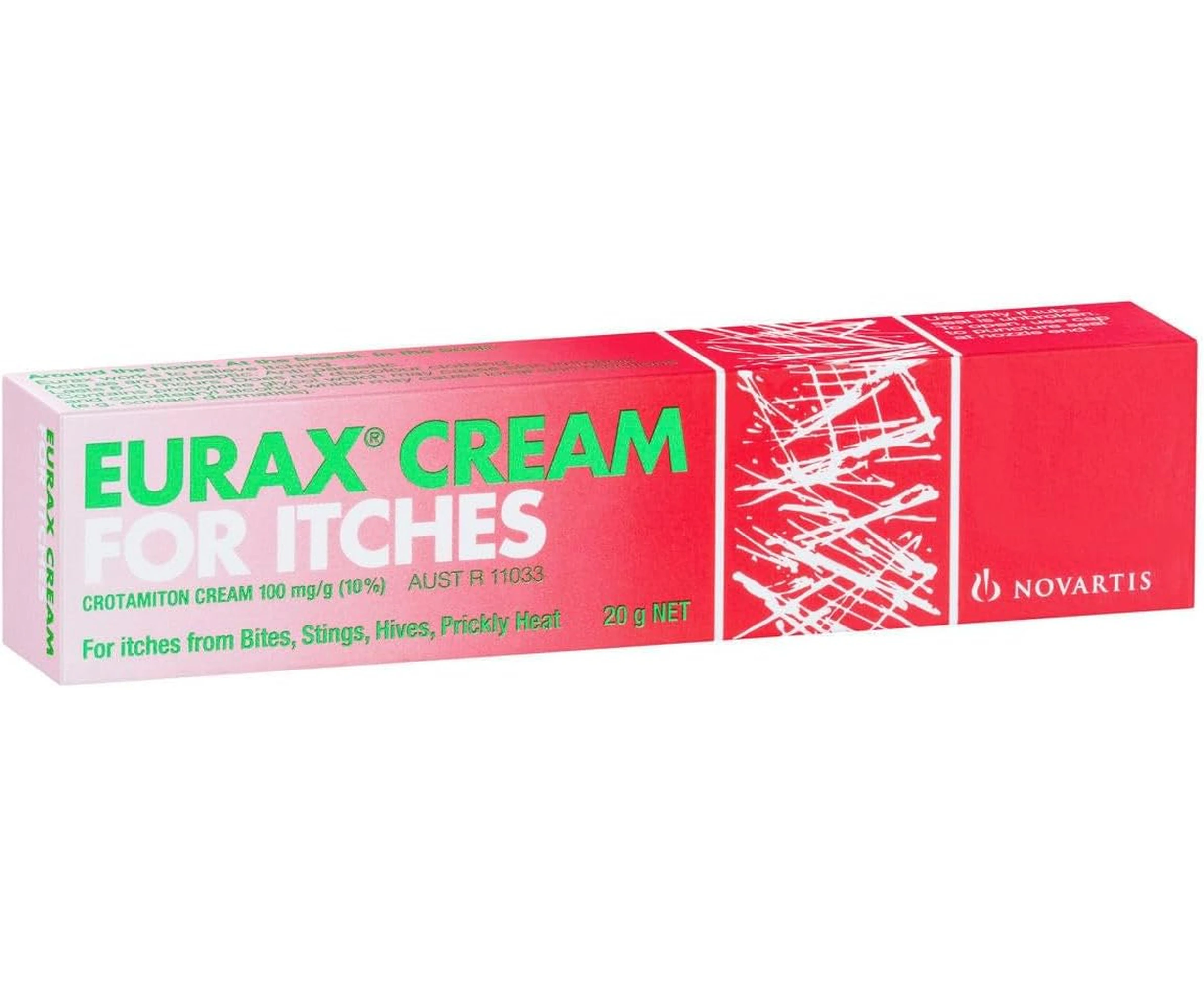 EURAX Cream | For itches from Bites, Stings, Hives & Prickly Heat | Relief for 6-10 hours | 100mg/g | 20g