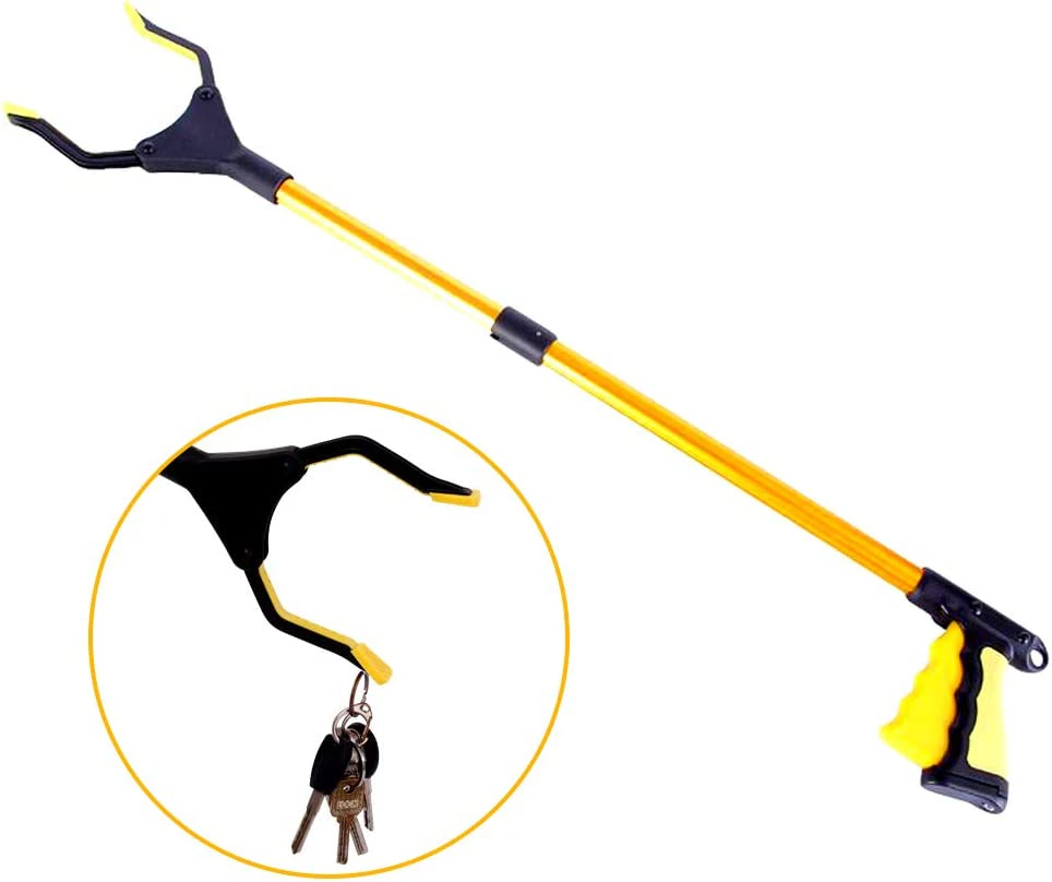 GUYUE Grabber Reacher Tool,32"Folding Pick up Tool,360° Rotating Anti-slip Jaw，Grabber Reacher Tool, Trash picker grabber，Grabber Tool for Elderly, Lightwe