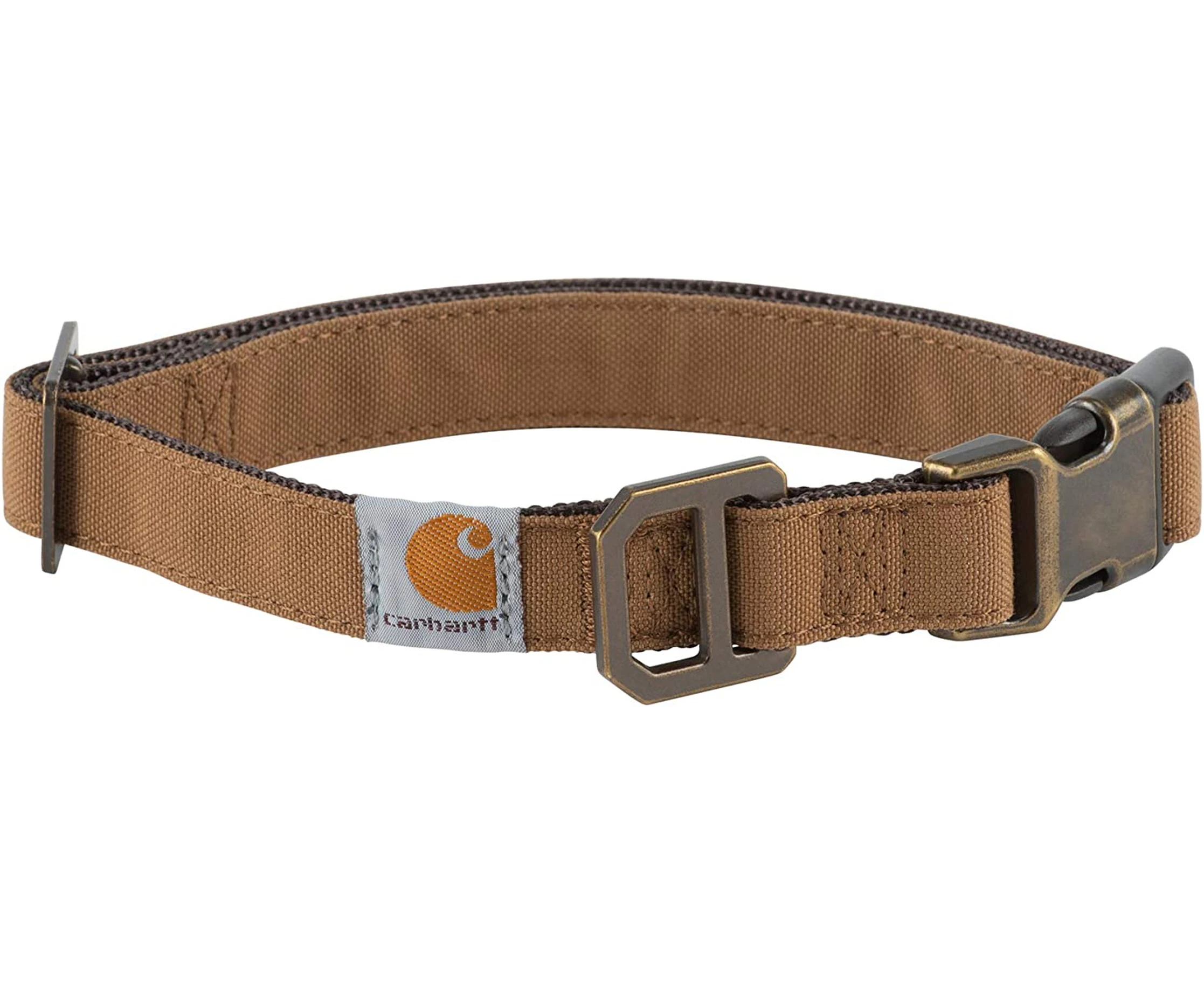 Carhartt Nylon Duck Dog Collar Carhartt Brown/Dark Brown Medium, Carhartt Brown/Dark Brown, Medium