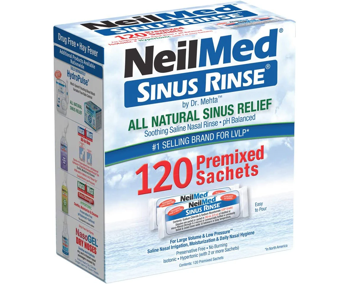 NeilMed's Sinus Rinse Pre-Mixed Packets, 120-Count Boxes by NeilMed