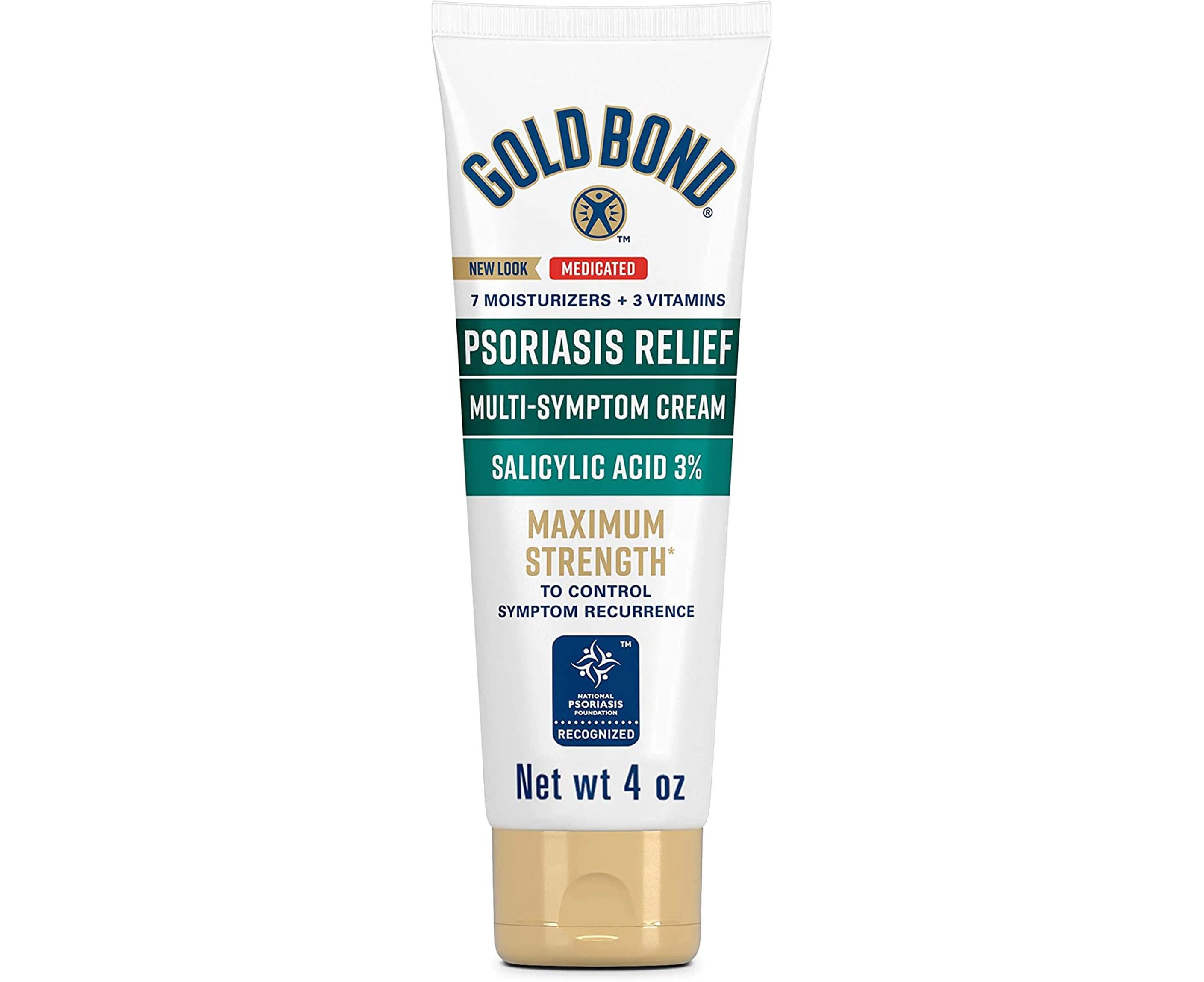 Gold Bond Ultimate Psoriasis Relief Cream, 4 Ounce, Contains Salicylic Acid to Help Control Reoccurrences of Psoriasis Symptoms, Helps Irritated, Itching,