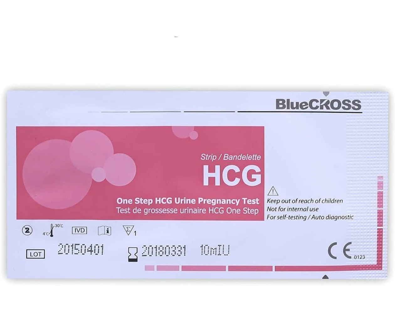 BlueCROSS 10 miu Early Pregnancy test strips (HCG test strips) (10)