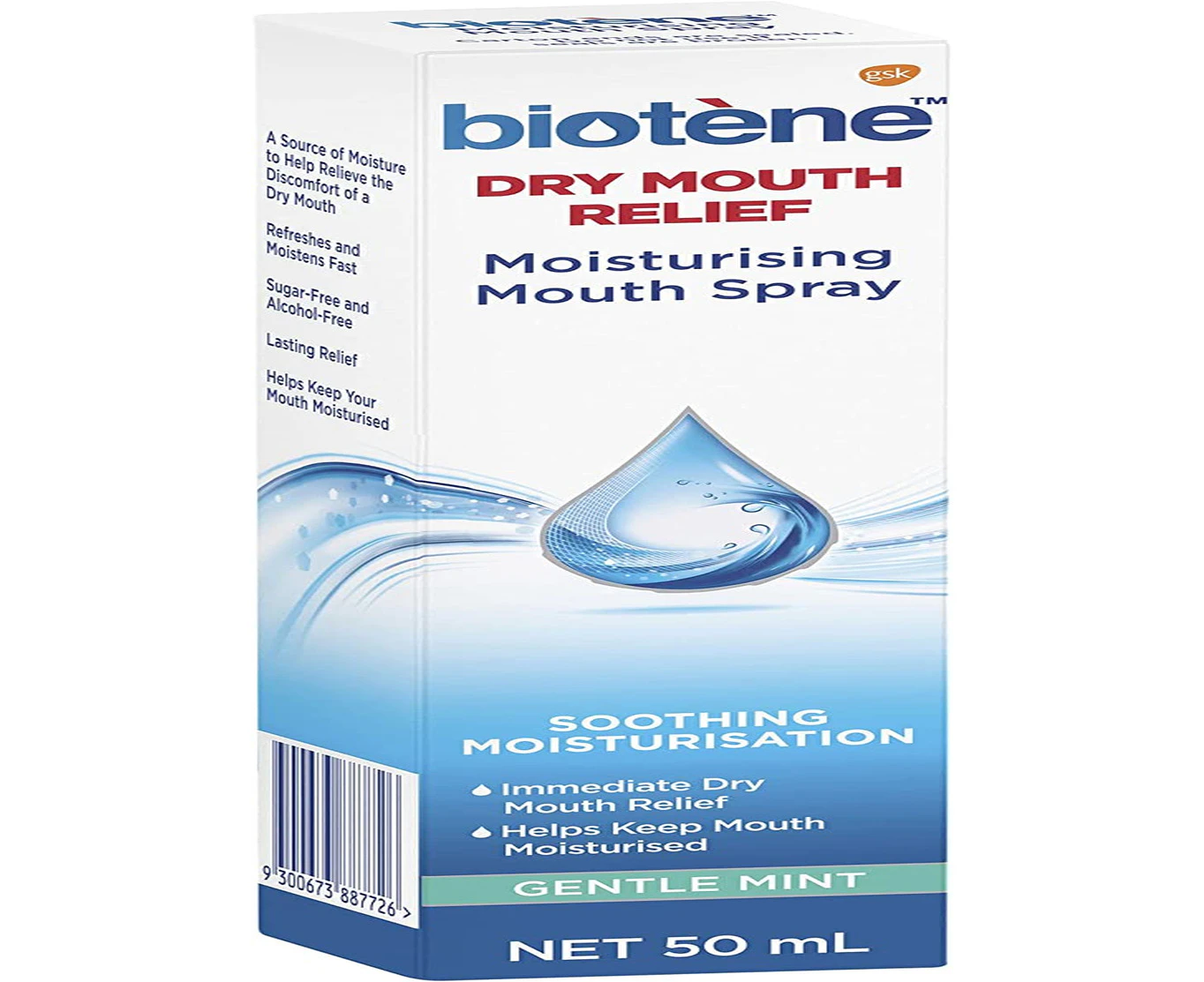 Biotene Dry Mouth Relief, Mouth Spray to Moisturise a Dry Mouth, Mint, 50ml