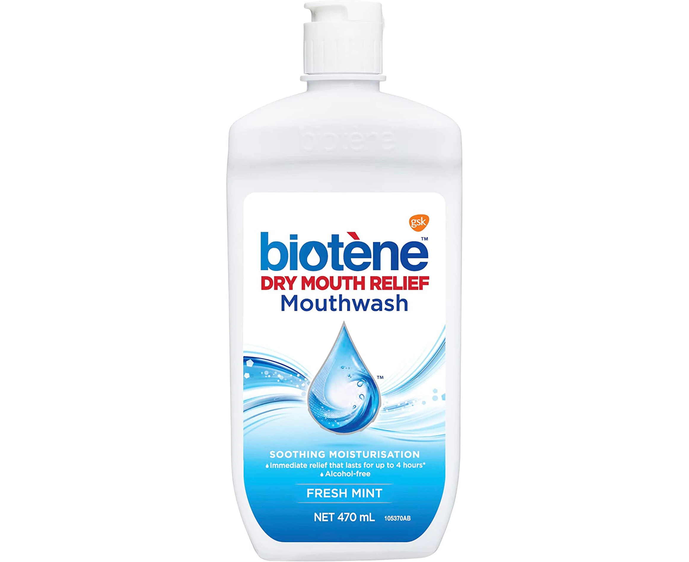 Biotene Oral Rinse Mouthwash to Moisturise a Dry Mouth, Breath Freshener and Soothing Moisturisation, Fresh Mint, 470ml