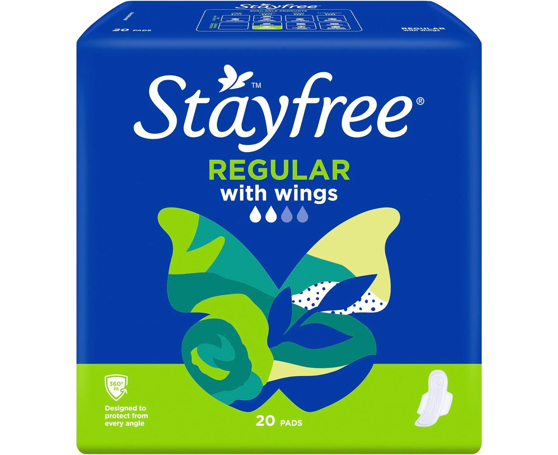 Stayfree Regular Pads With Wings 20 Pack