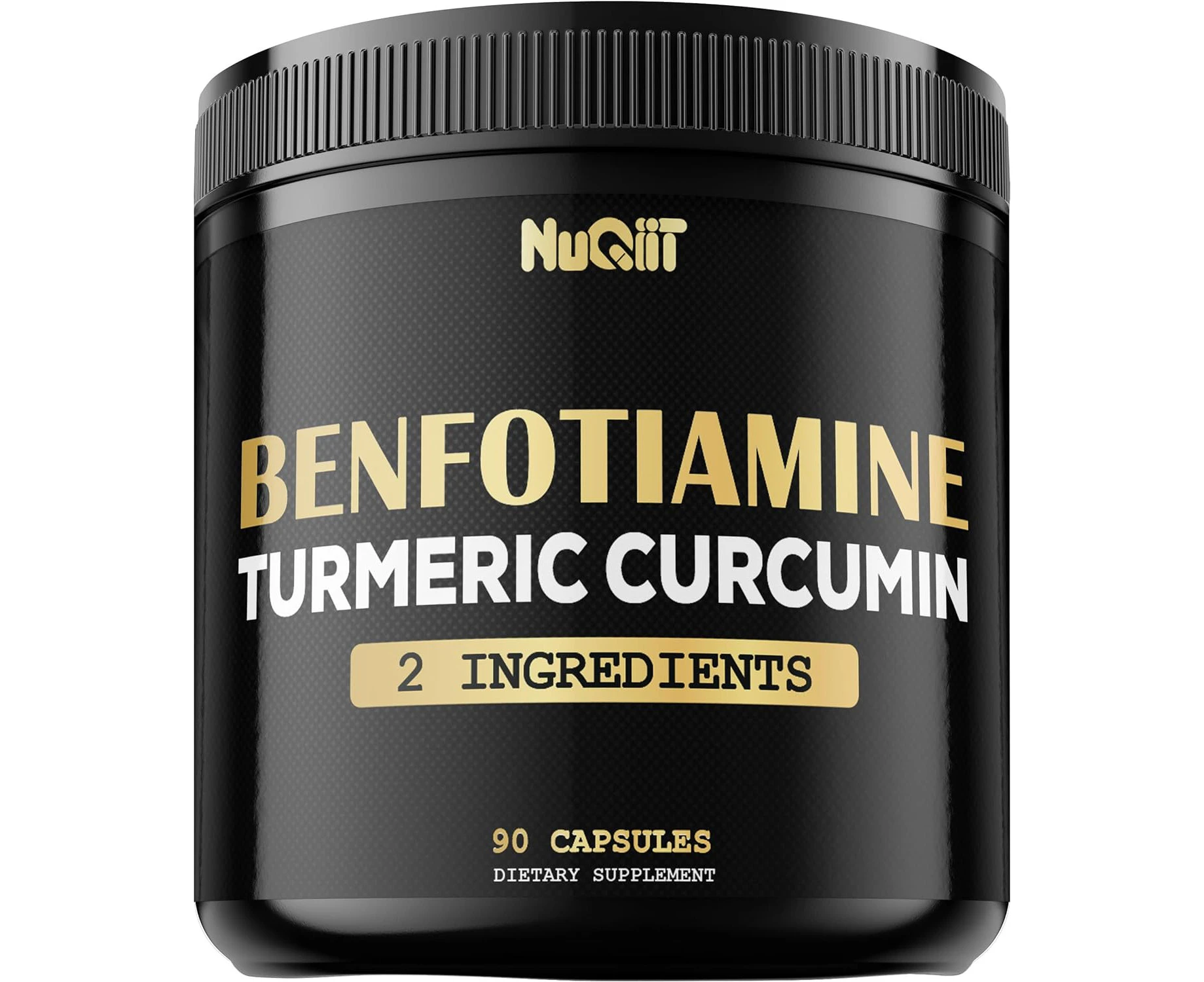 Benfotiamine 300mg Organic Turmeric Curcumin 1000mg Supplement - 2in1 Equivalent to 1300mg - 90 Capsules 3 Month for Cognitive Function, Joint, Digestive &