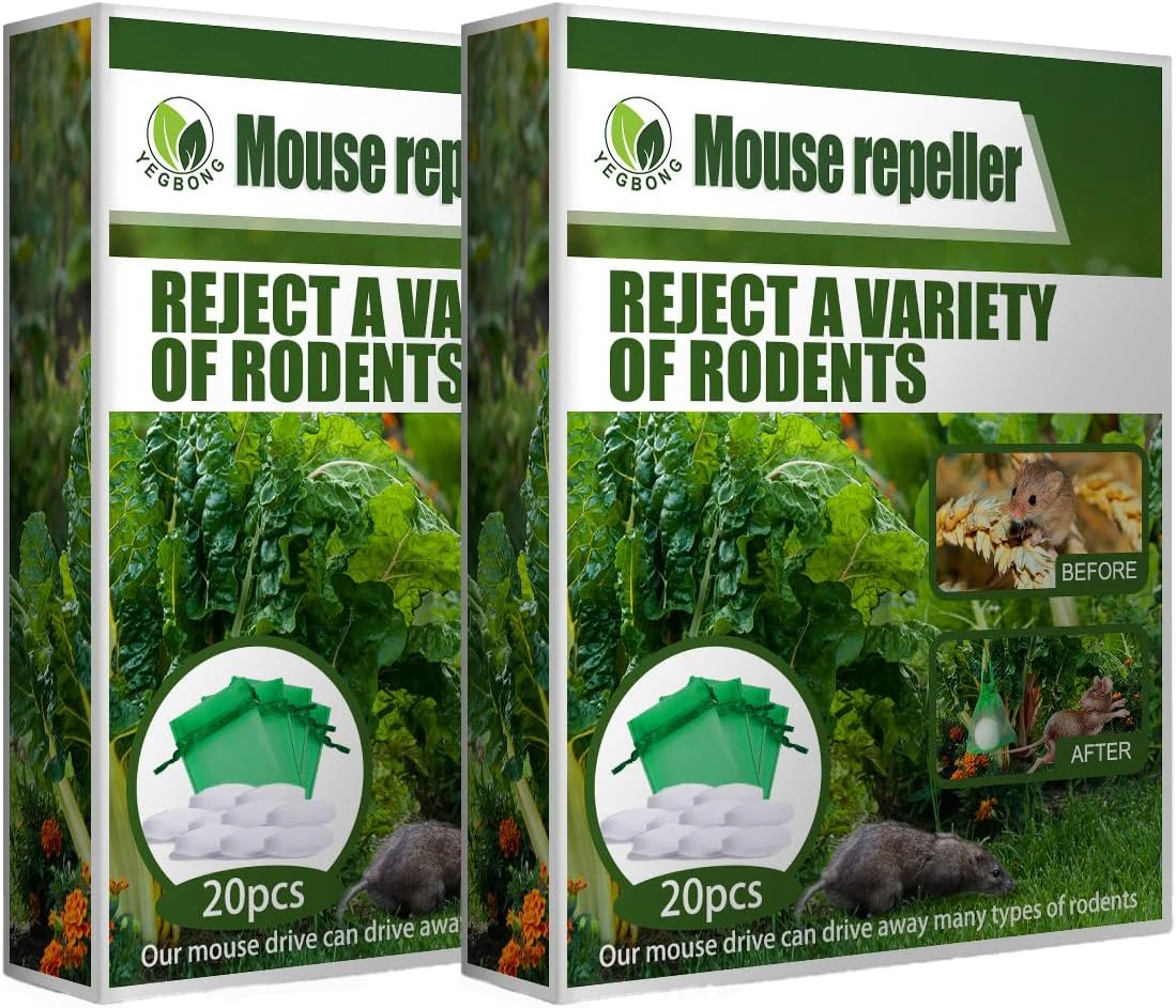 Powerful Peppermint Oil Mouse Repeller,Effective Pest Control for Mice & Rats,Indoor/Outdoor Use,Protects Car Engine & Family Health,Pack of 2