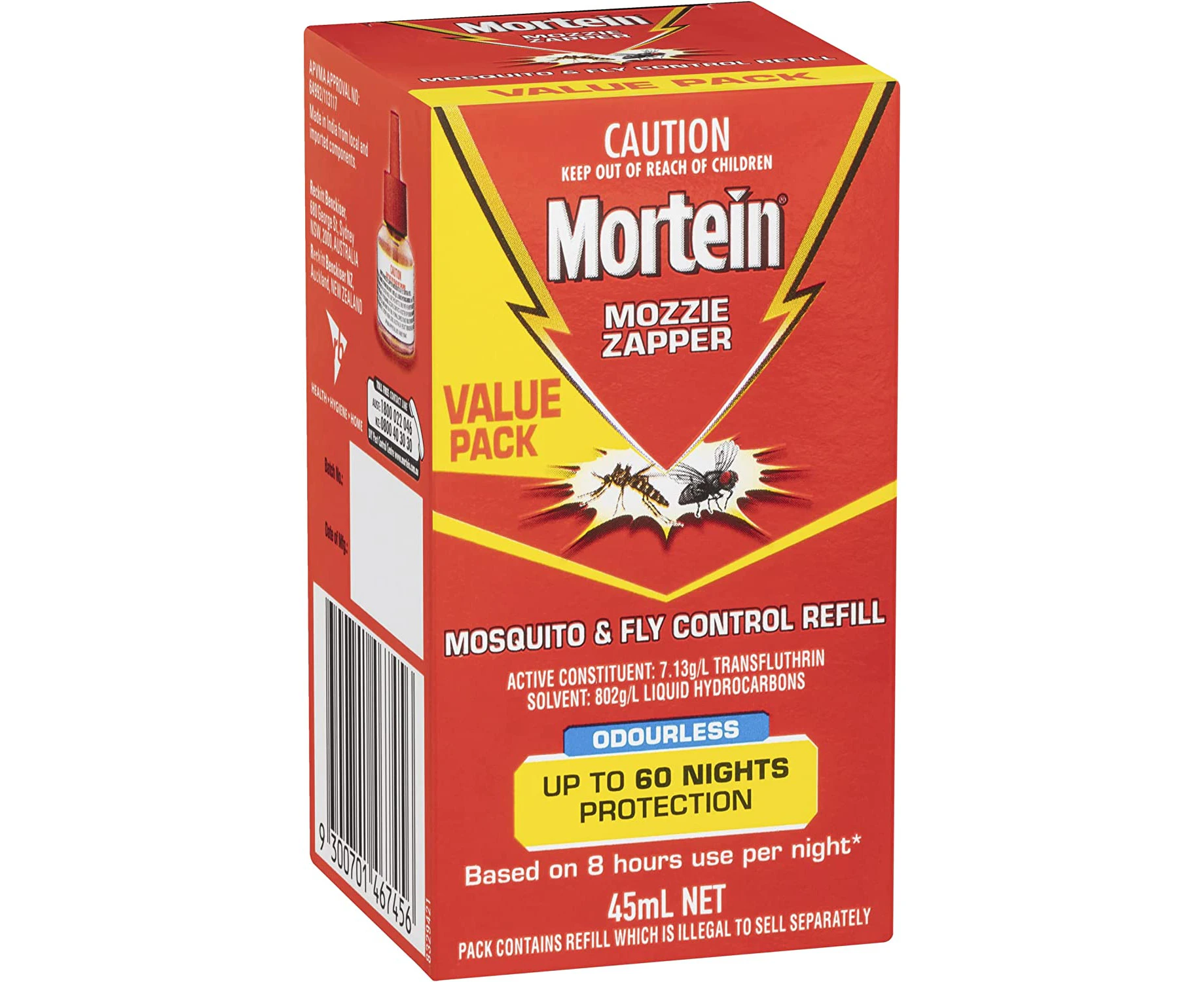 Mortein Mozzie Zapper Mosquito & Fly Control Refill 45mL