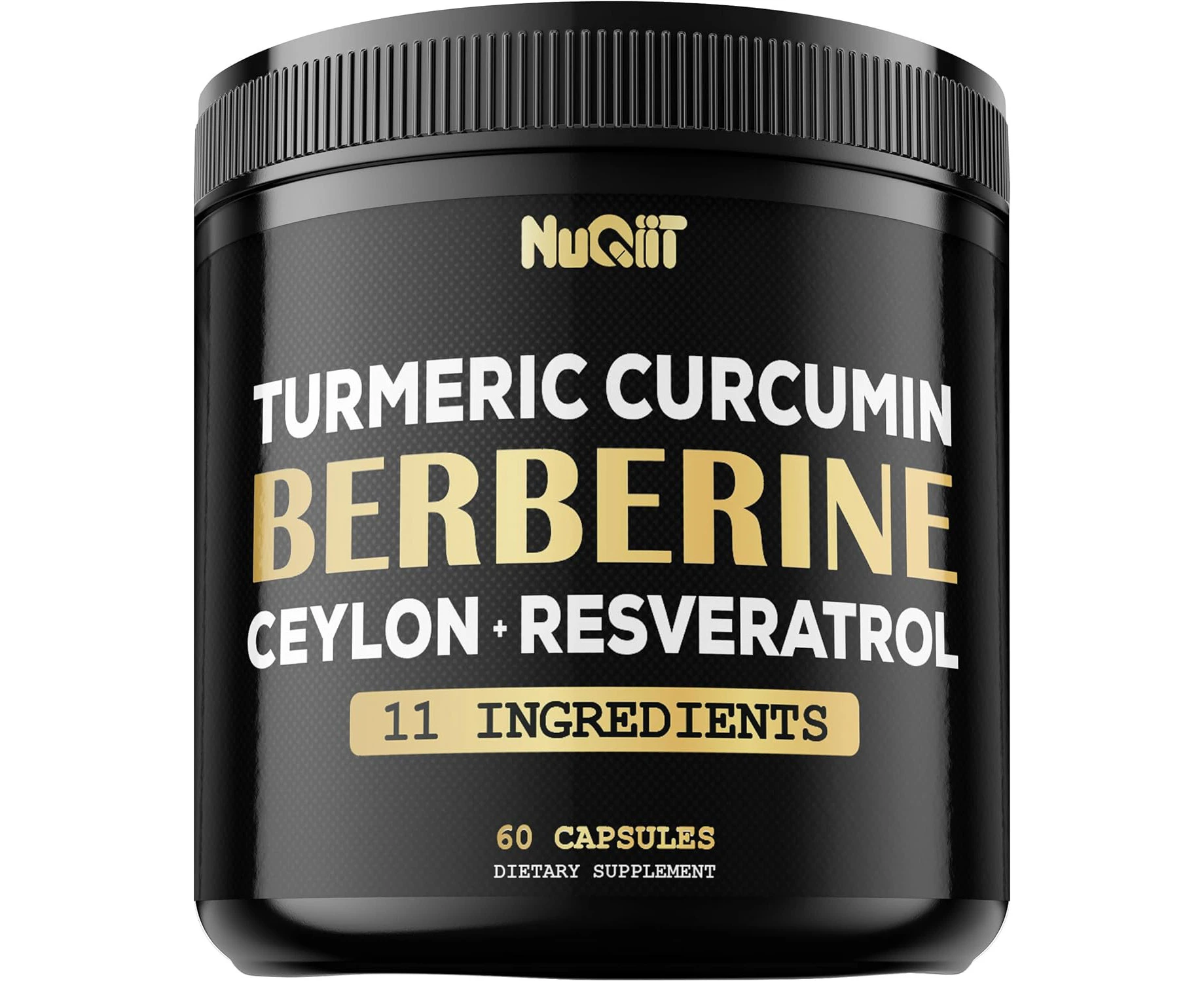 Berberine Supplement with Turmeric Curcumin 4500mg Trans-Resveratrol 4500mg & More - Support Gastrointestinal, Body Management & Immune System - 60 Capsule