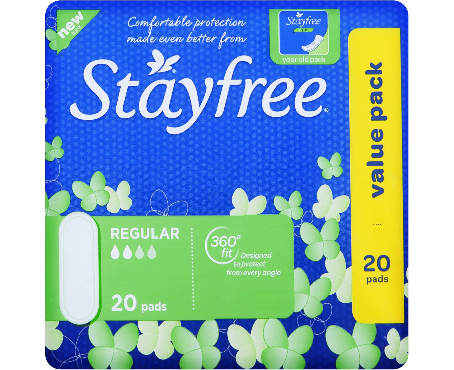 Stayfree Regular Pads No Wings 20 Pack