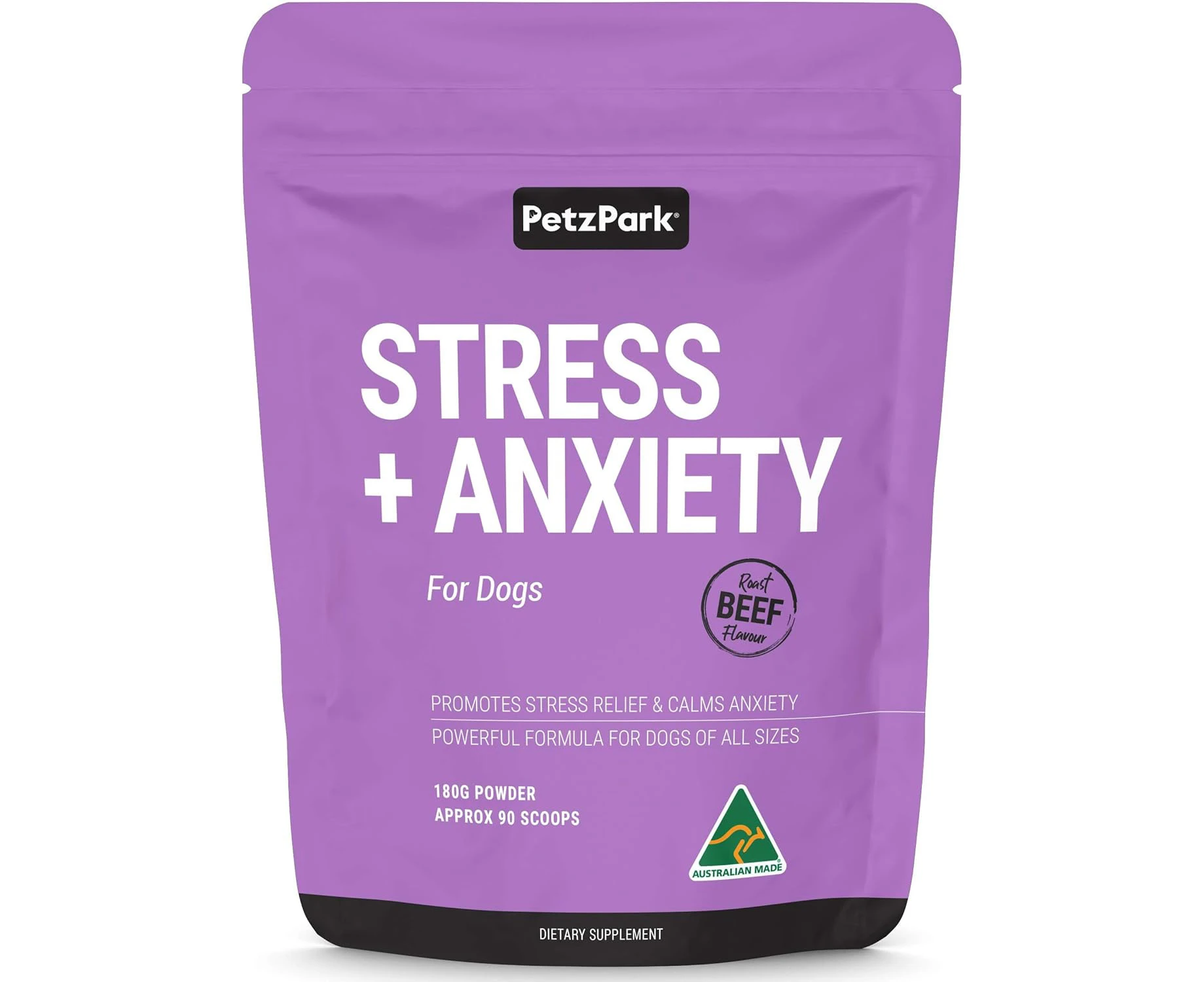 Petz Park Stress and Anxiety for Dogs - Dog Anxiety Supplement - Decreases Stress, Calms Fear & Anxiety, Eases Aggression + Insomnia, Relaxes Body and Mind