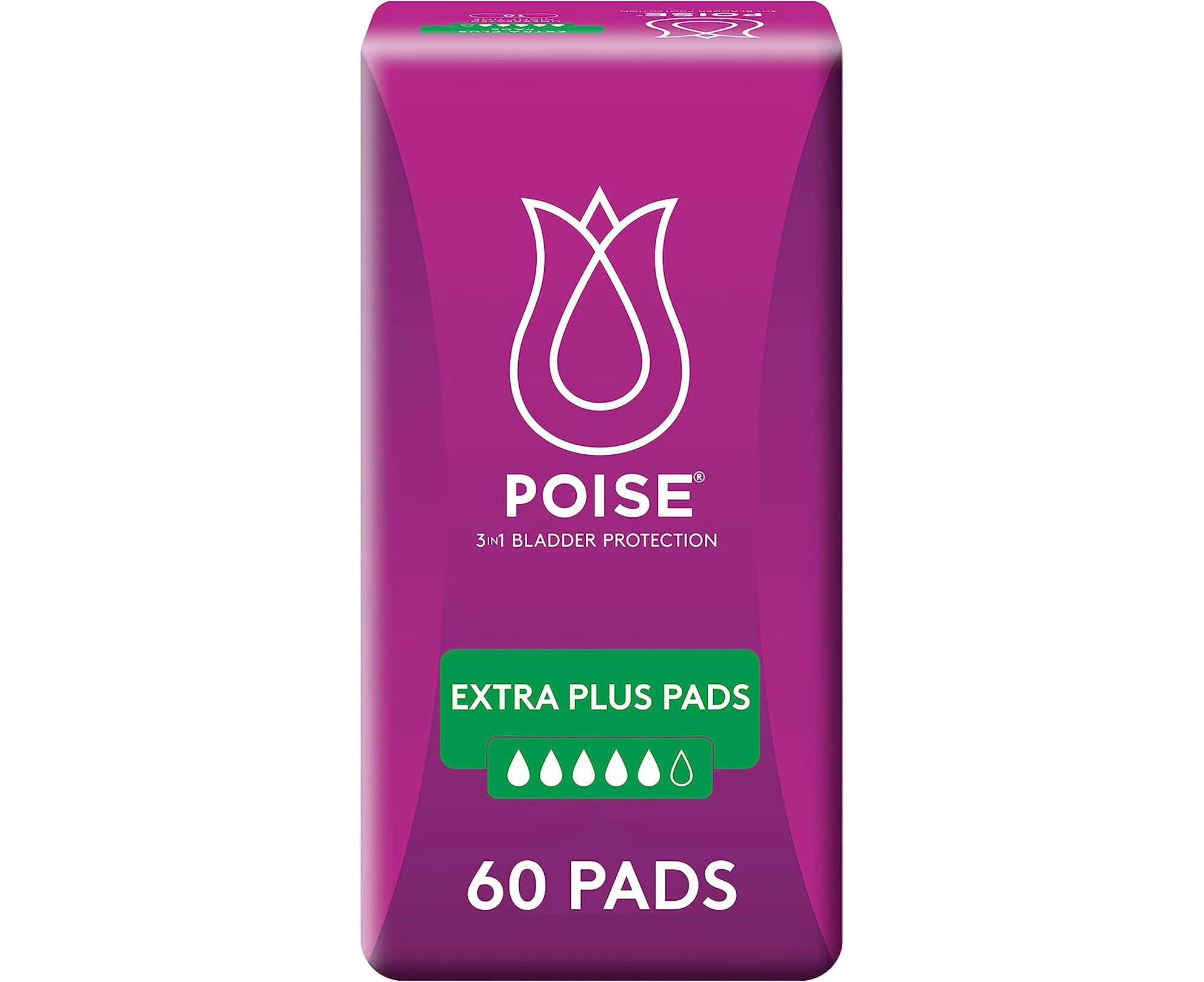 Poise Pads For Bladder Leaks Extra Plus 60 Count (6 x 10 Pack) - Packaging May Vary