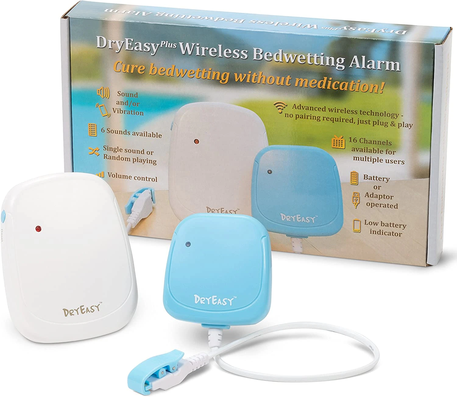 New DryEasy Plus Wireless Bedwetting Alarm