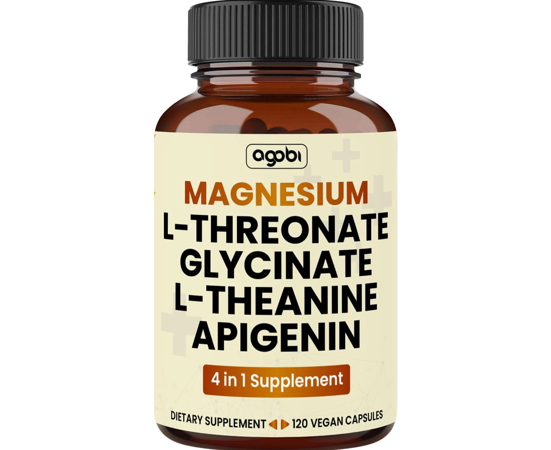 1500mg Magnesium L-Threonate Capsules with Glycinate, L-Theanine & Apigenin - 120 Pills - Extra Concentrated Formula for Brain Health, Comfortable Mind & C