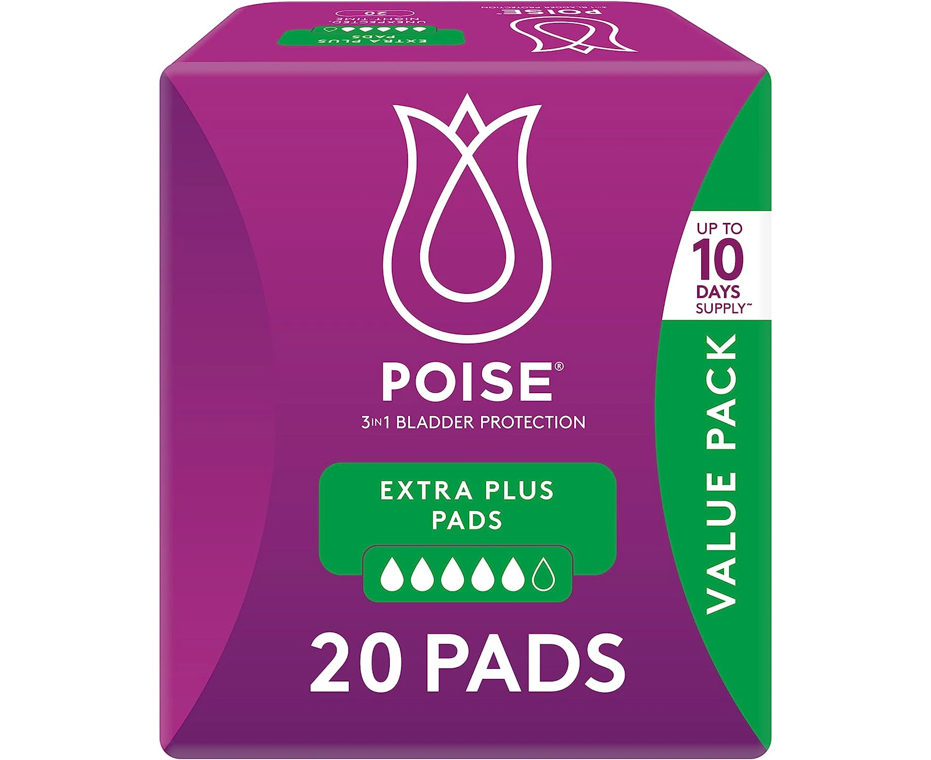 Poise Pads For Bladder Leaks Extra Plus 20 Count