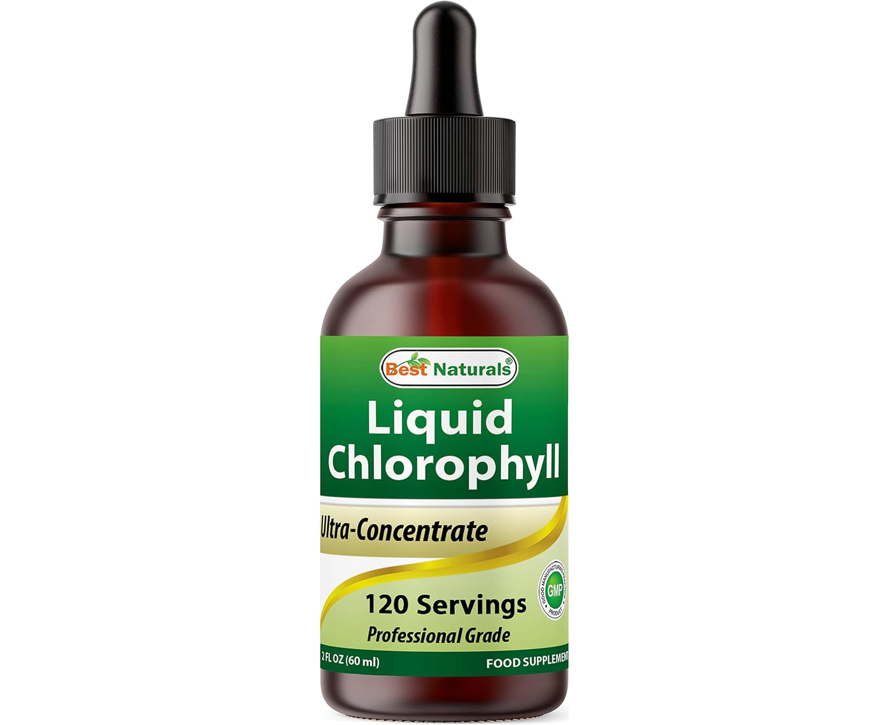 Best Naturals Liquid Chlorophyll Drops - 50 mg - 120 Servings Per Glass Bottle - 2 FL OZ