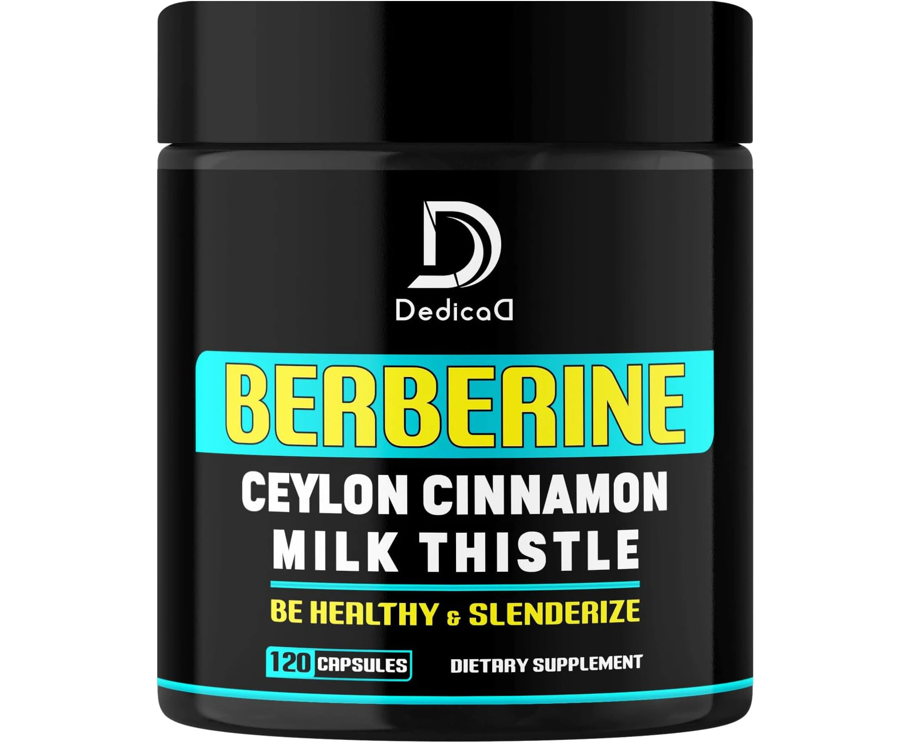 Berberine 500mg Supplement with Organic Ceylon Cinnamon - 1000mg per Serving - 120 Capsules Body Load Support for 2 Months - 14in1 Blend with Milk Thistle,