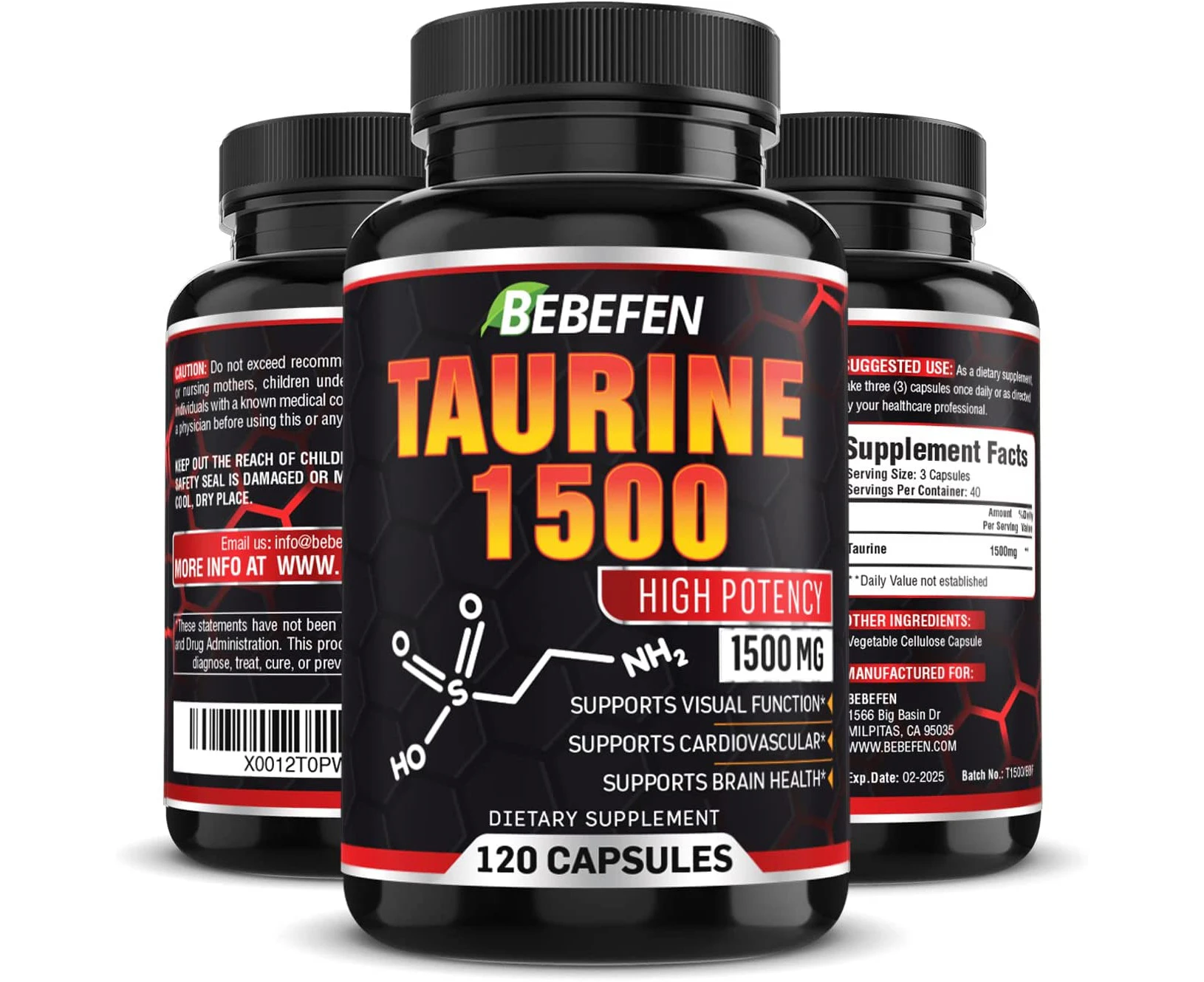 Taurine Capsule 1500mg - 120 Capsules