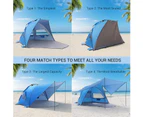 Elegear Beach Tent with 360° Removable Canopy, 4-6 Person Pop Up Sun Shade Shelter, UPF 50+ Automated Installation Double Silver Coating Portable Lightweig