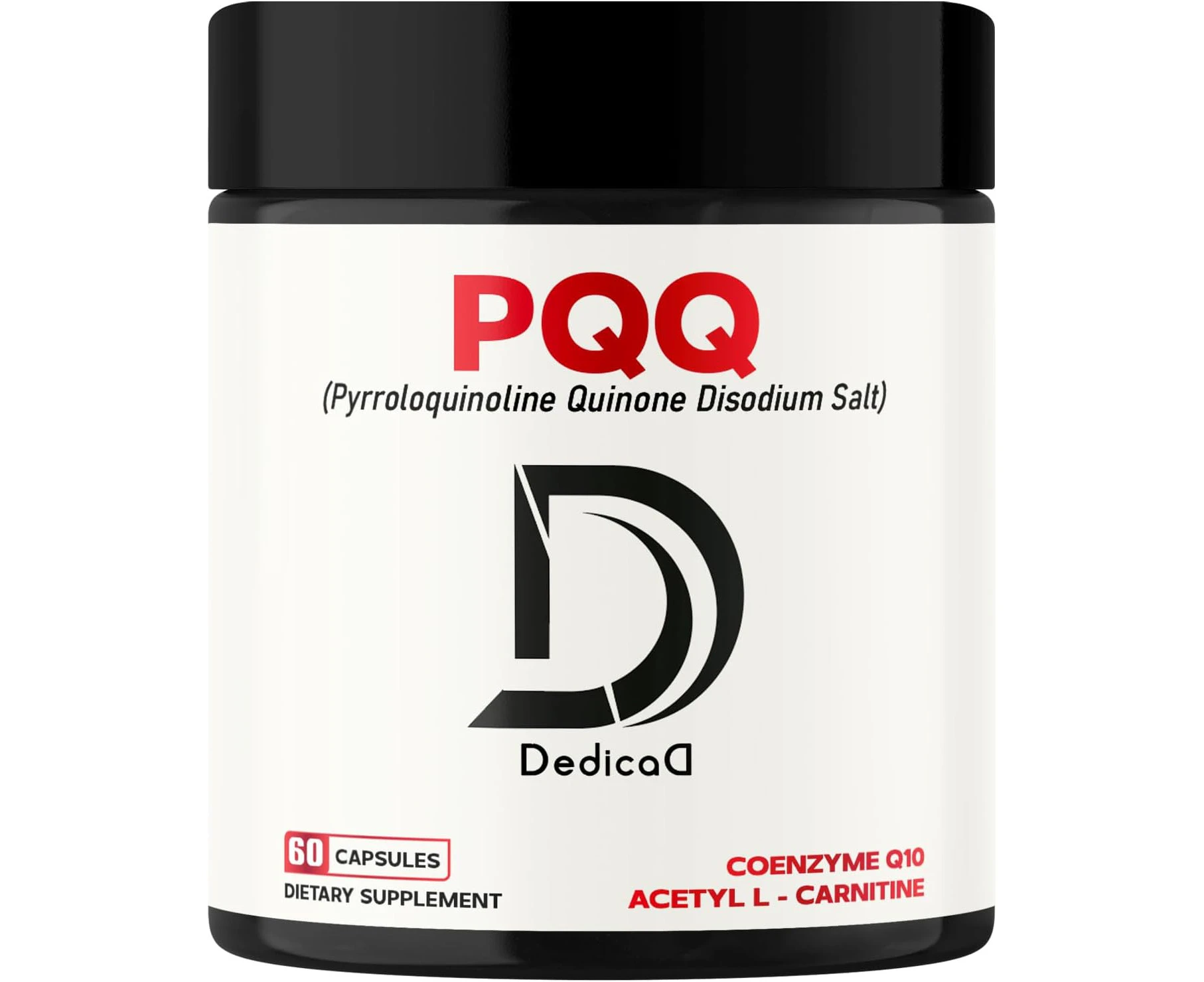 PQQ Supplement 250mg - 2 Month 60 Capsules for Brain, Body, Heart & Immune Health Support - 3 Potent Ingredients with Acetyl L-Carnitine & CoQ10