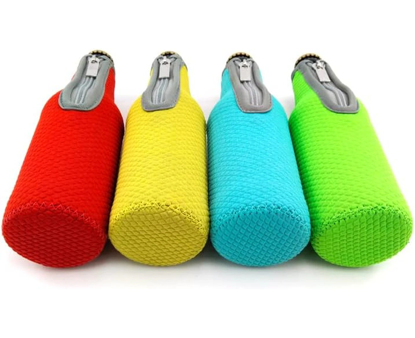 4 Pack - Insulated Neoprene Bottle Zip-up Sleeve Covers Drink Coolies Coolers for Beer Alcopops - by Lifeswonderful