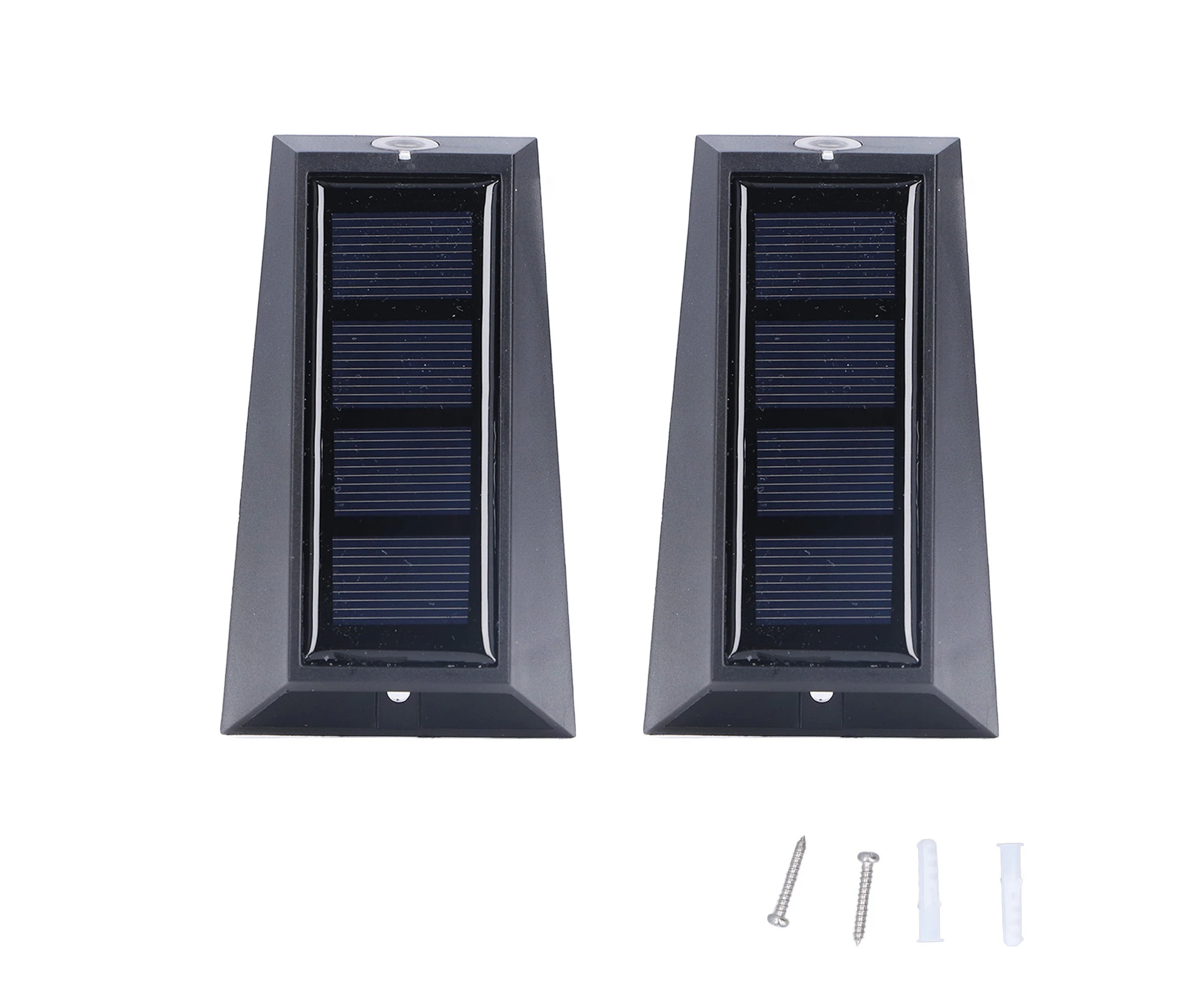 2Pcs LED Solar Wall Light Outdoor Fence Wall Light Decoration Night Light for Backyard Garden Pathway