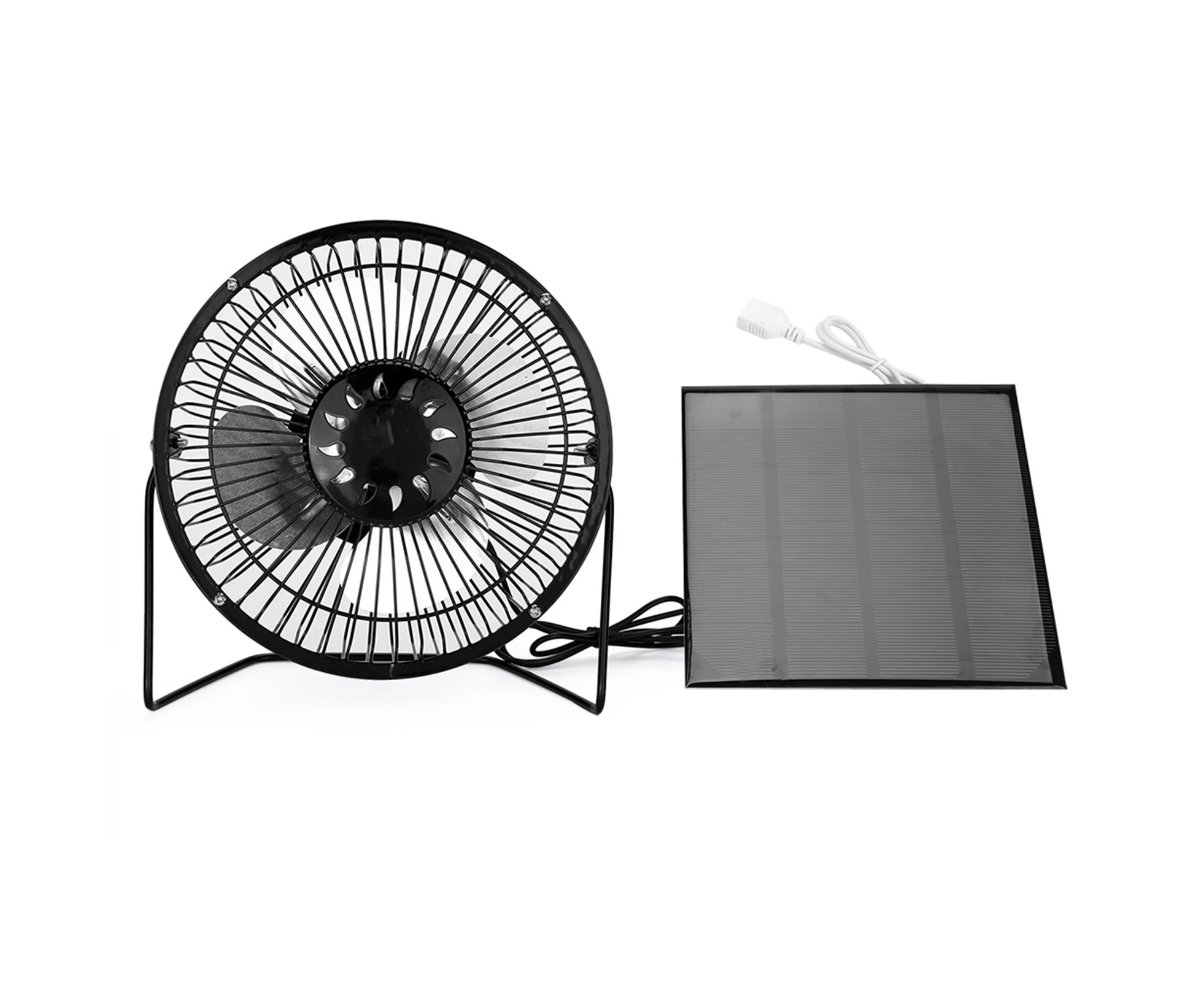 USB Solar Panel Powered Mini Portable Fan for Cooling Ventilation Home Travelling Fishing