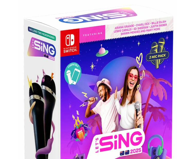 Let's Sing 2025 - 2 Mic Bundle - Nintendo Switch