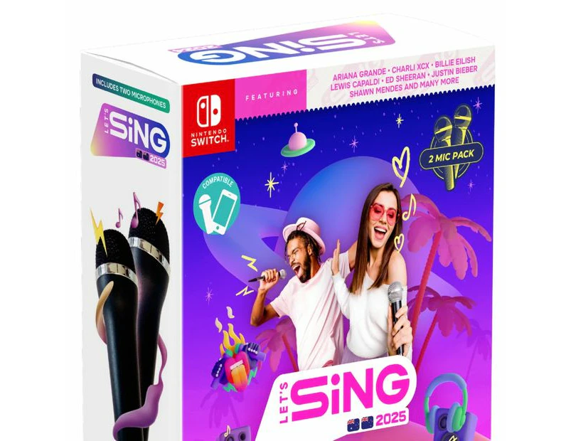 Let's Sing 2025 - 2 Mic Bundle - Nintendo Switch