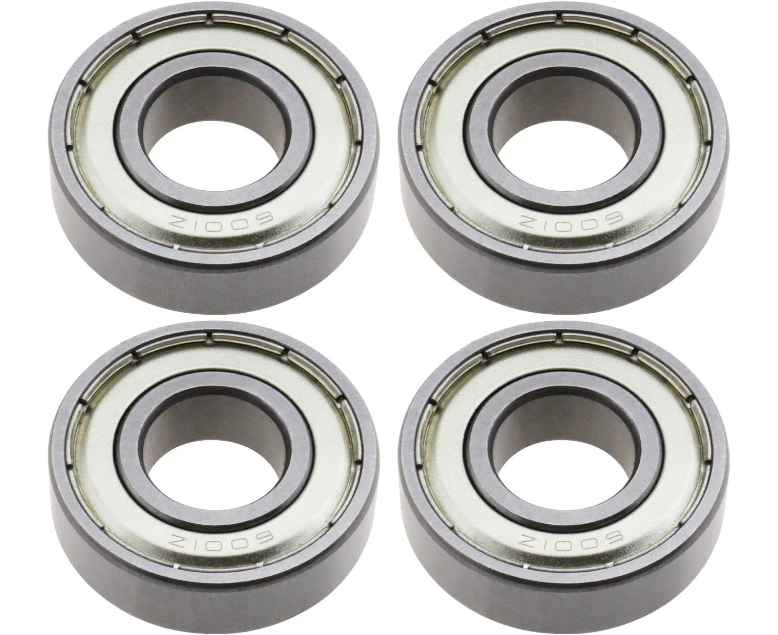 EMSea 4X Deep Groove Ball Bearing 6000ZZ 10X26X8mm Bearing Steel Plated Chrome with Metal Double Sealed for Agricultural Construction Engineering Machinery