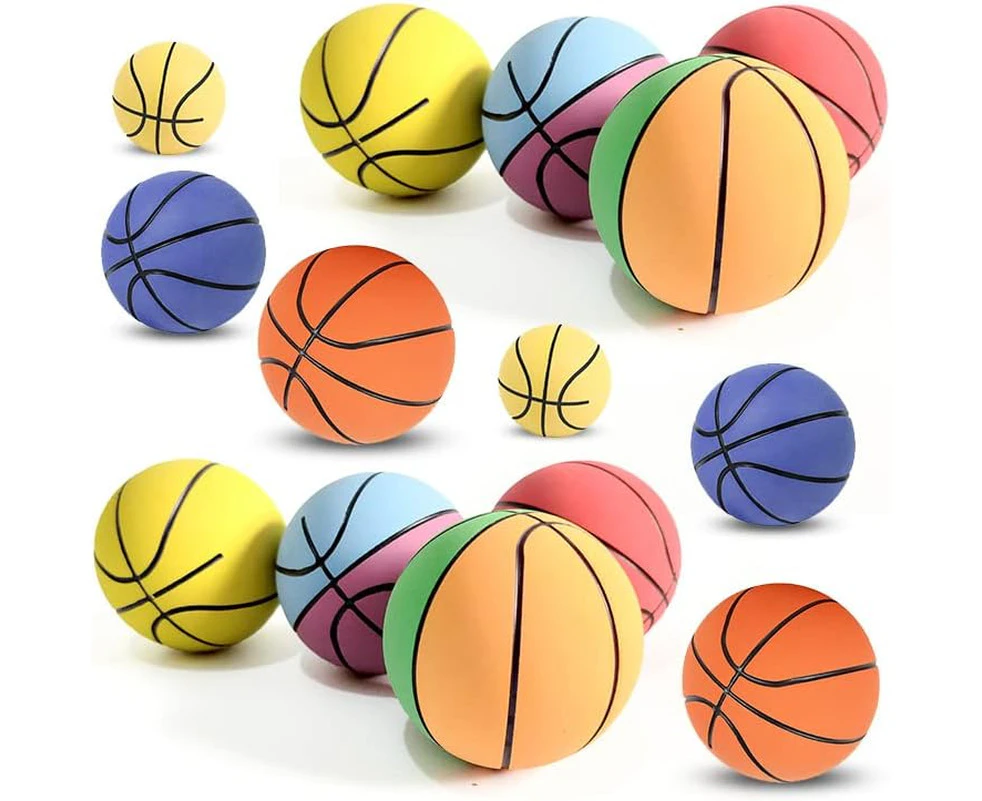 12-24Pcs High Bounce Hand Balls Pack - Rubber Bouncing Ball Set Handballs Set