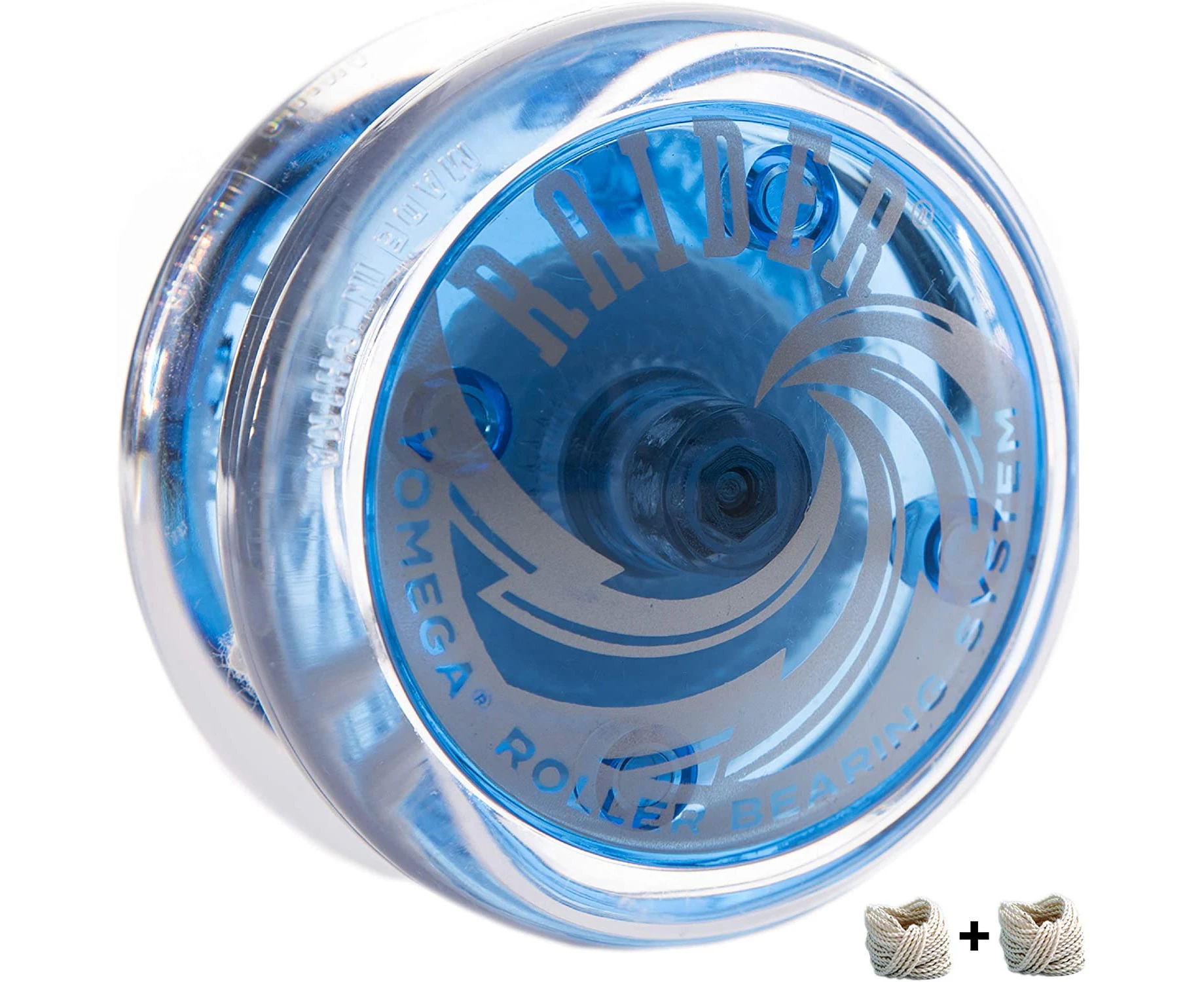 Yomega Raider - Professional Responsive Ball Bearing Yoyo, Great for Kids, Beginners and for Advanced String Yo-Yo Tricks and Looping Play. + Extra 2 Strin