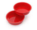 Set of 2 Round Silicone Baking Molds, 16cm Non-Stick Round Baking Mold