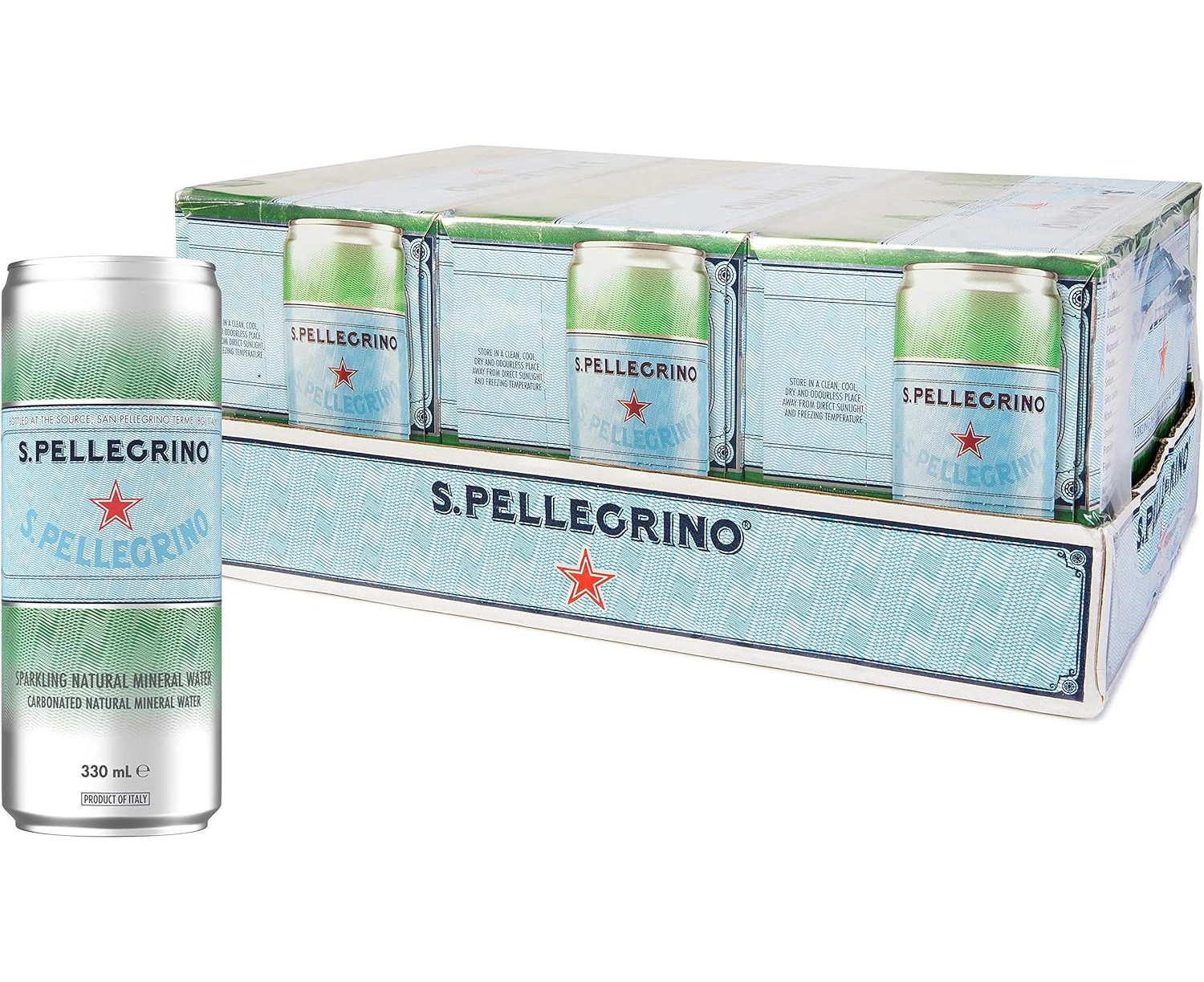 Sanpellegrino Sparkling Natural Mineral Water, 24 x 500 ml