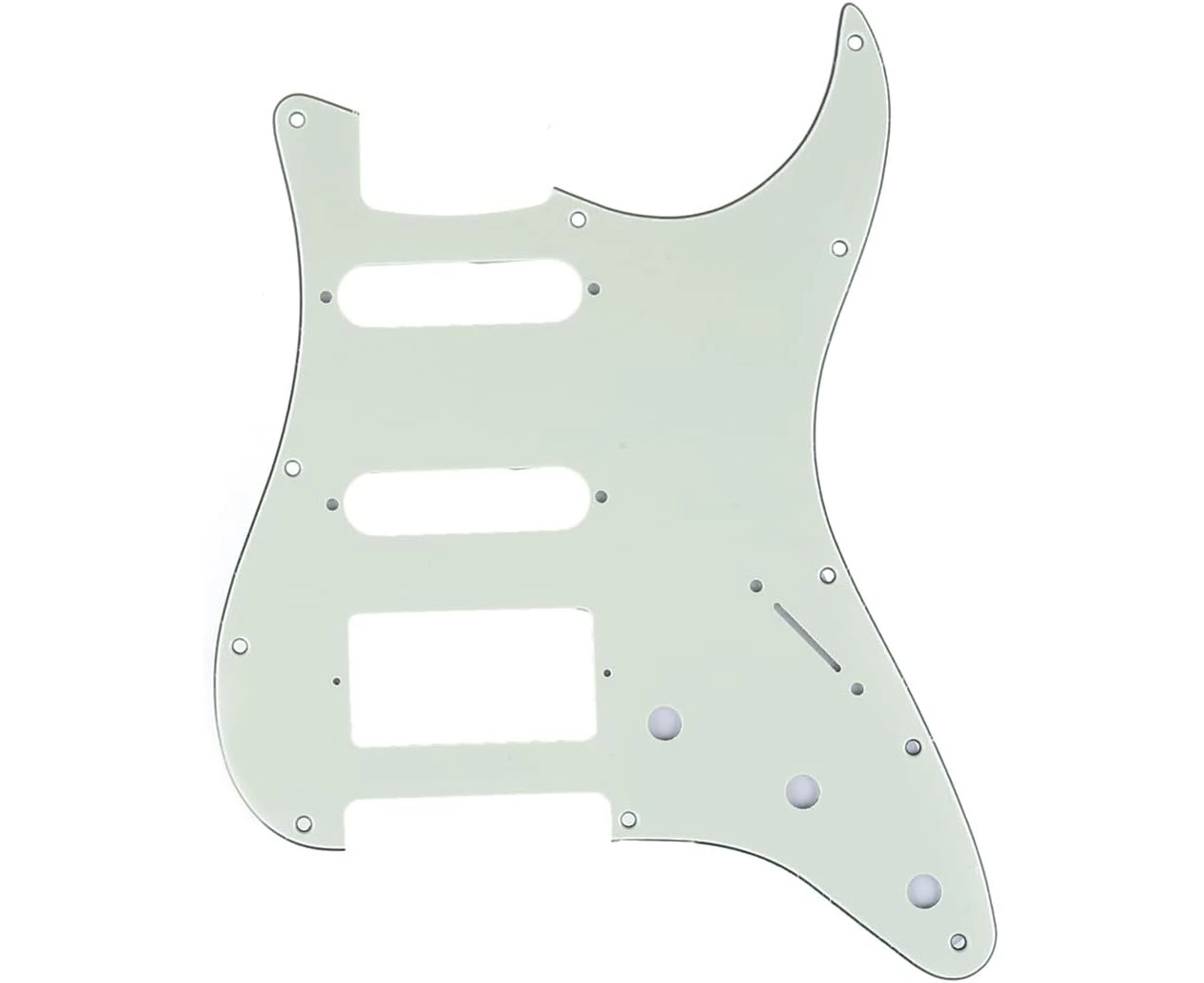 Musiclily Pro 11-Hole HSS Modern Strat Pickguard for American Stratocaster Electric Guitar, 4Ply Tortoise Shell