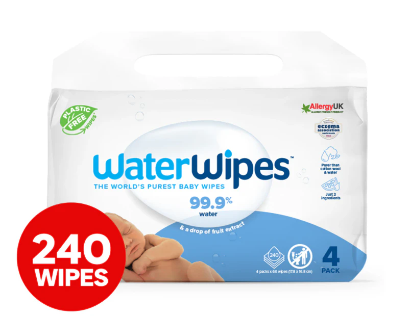 WaterWipes Biodegradable Baby Wipes 240pk